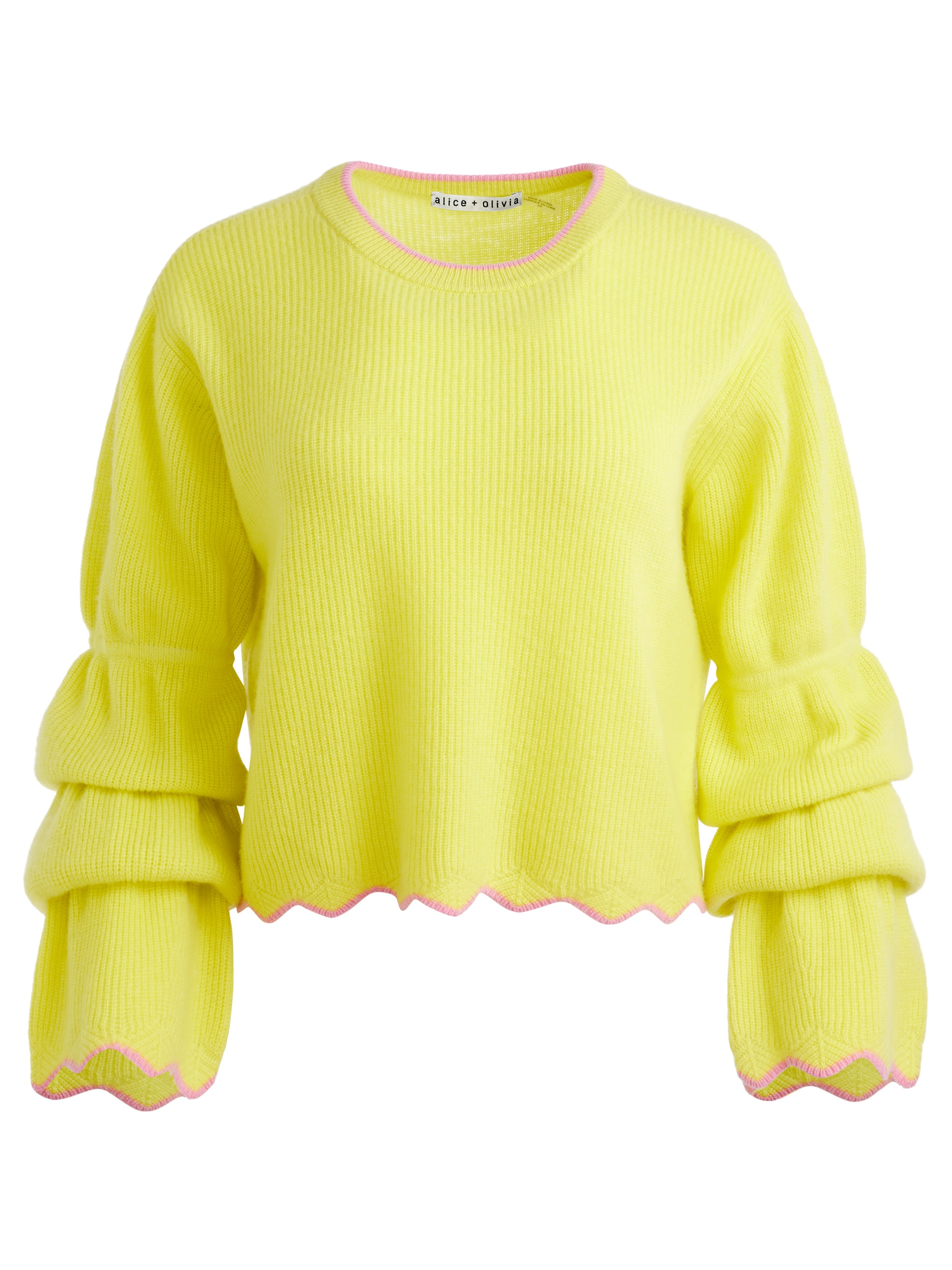 FOSS PUFF SLEEVE CROPPED PULLOVER - 1