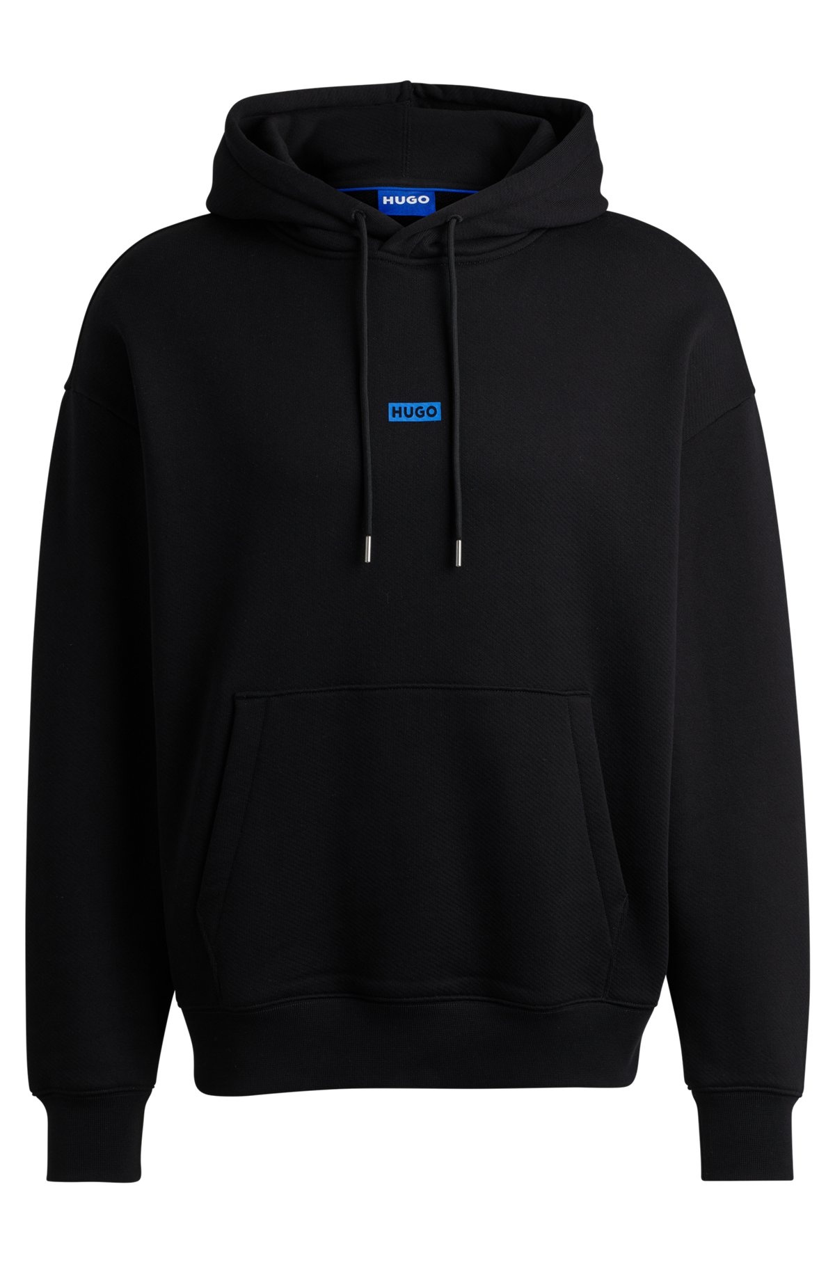 COTTON-TERRY LOOSE-FIT HOODIE WITH LOGO DETAILS - 1