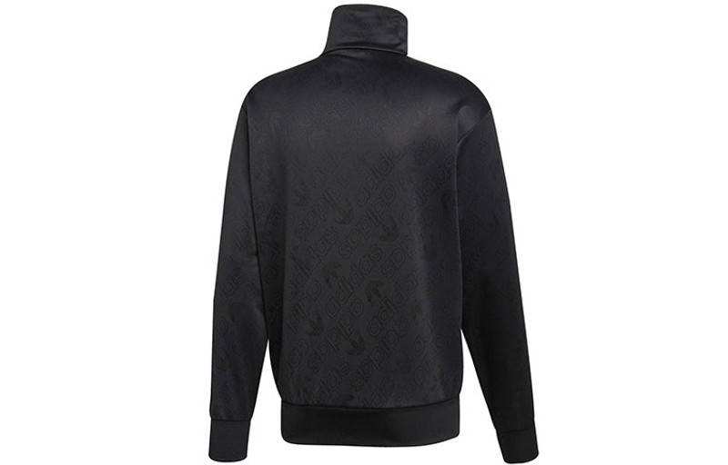 adidas adidas originals Stand Collar Athleisure Casual Sports Stripe Jacket Black ED7051 outlook