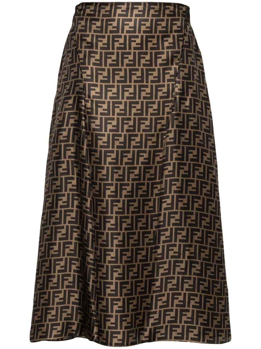 スカート FENDI FF SILK MIDI SKIRT FENDI FF silk midi skirt | tessabit | REVERSIBLE