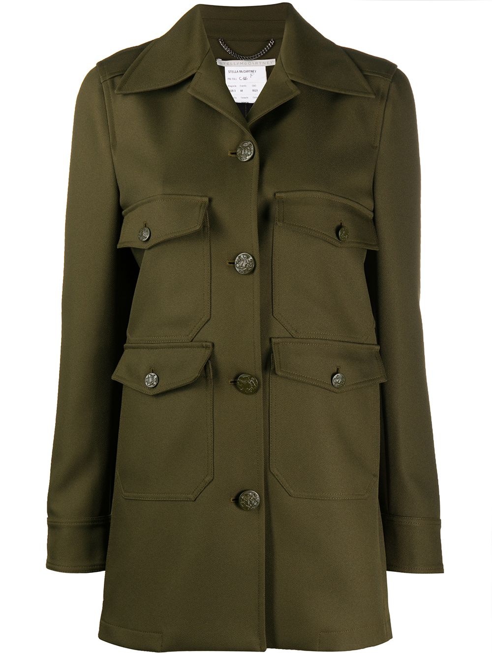 flap-pocket military-style jacket - 1