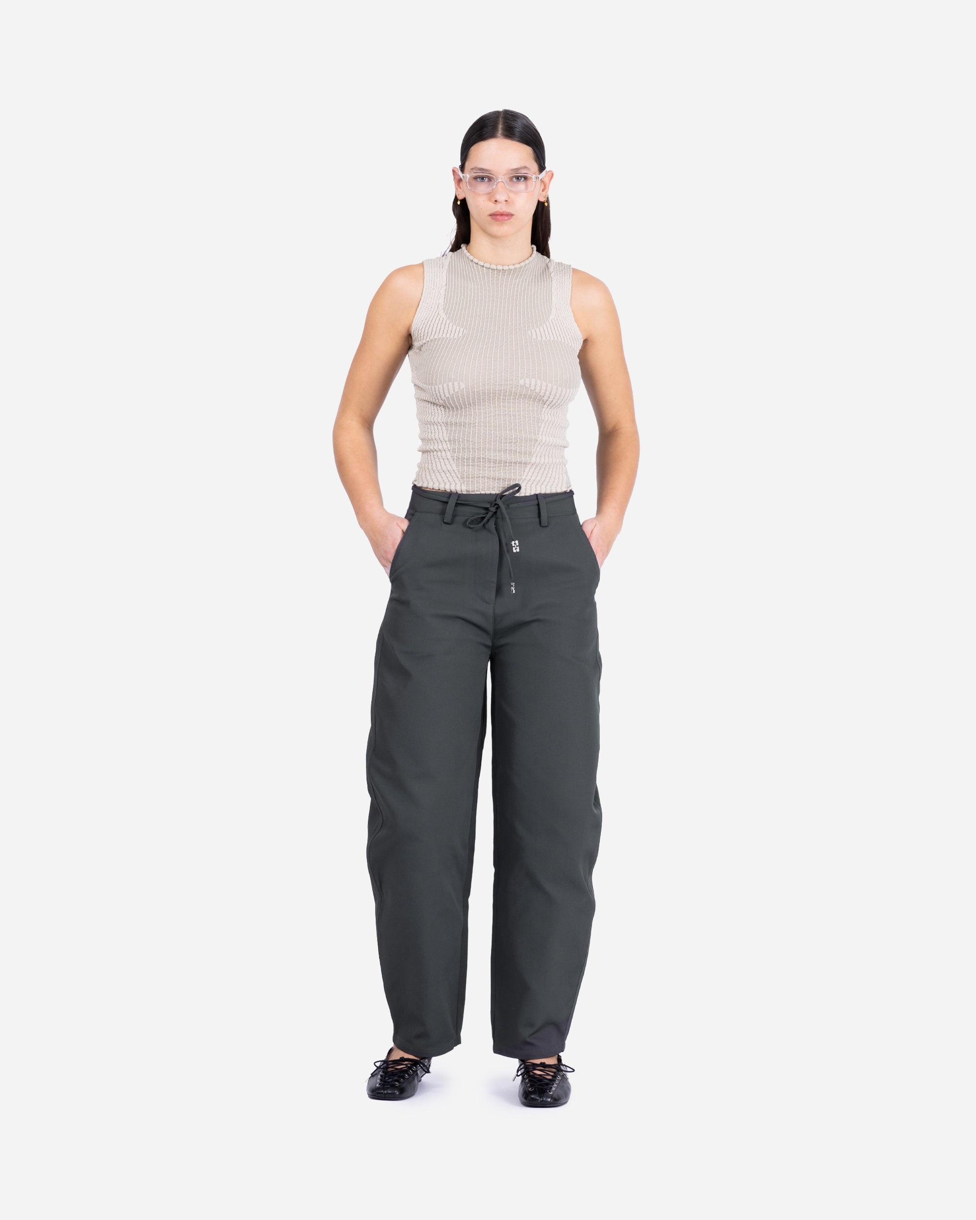 Heavy Twill Curved Pants - 6