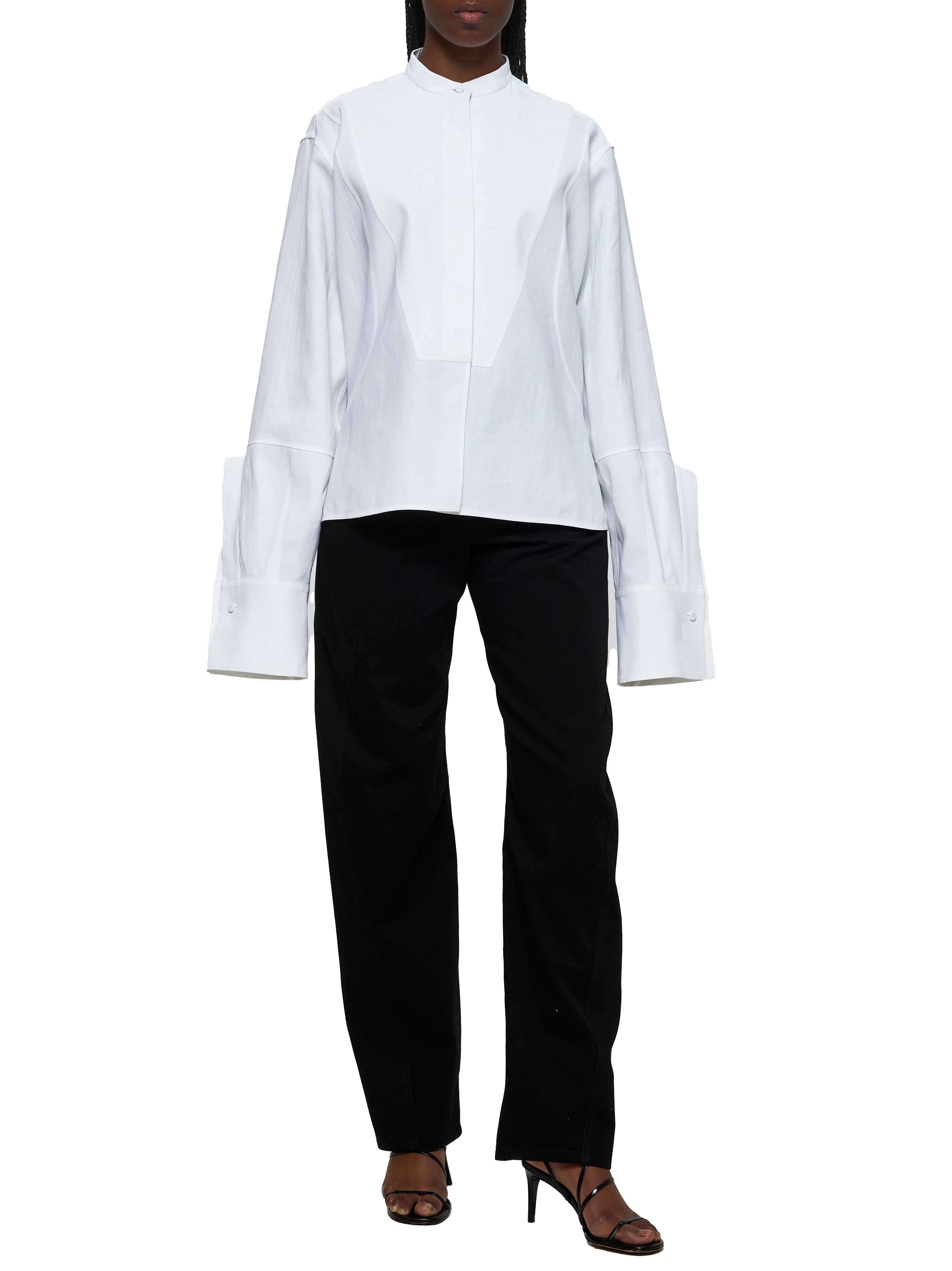 White linen boxy shirt - 2