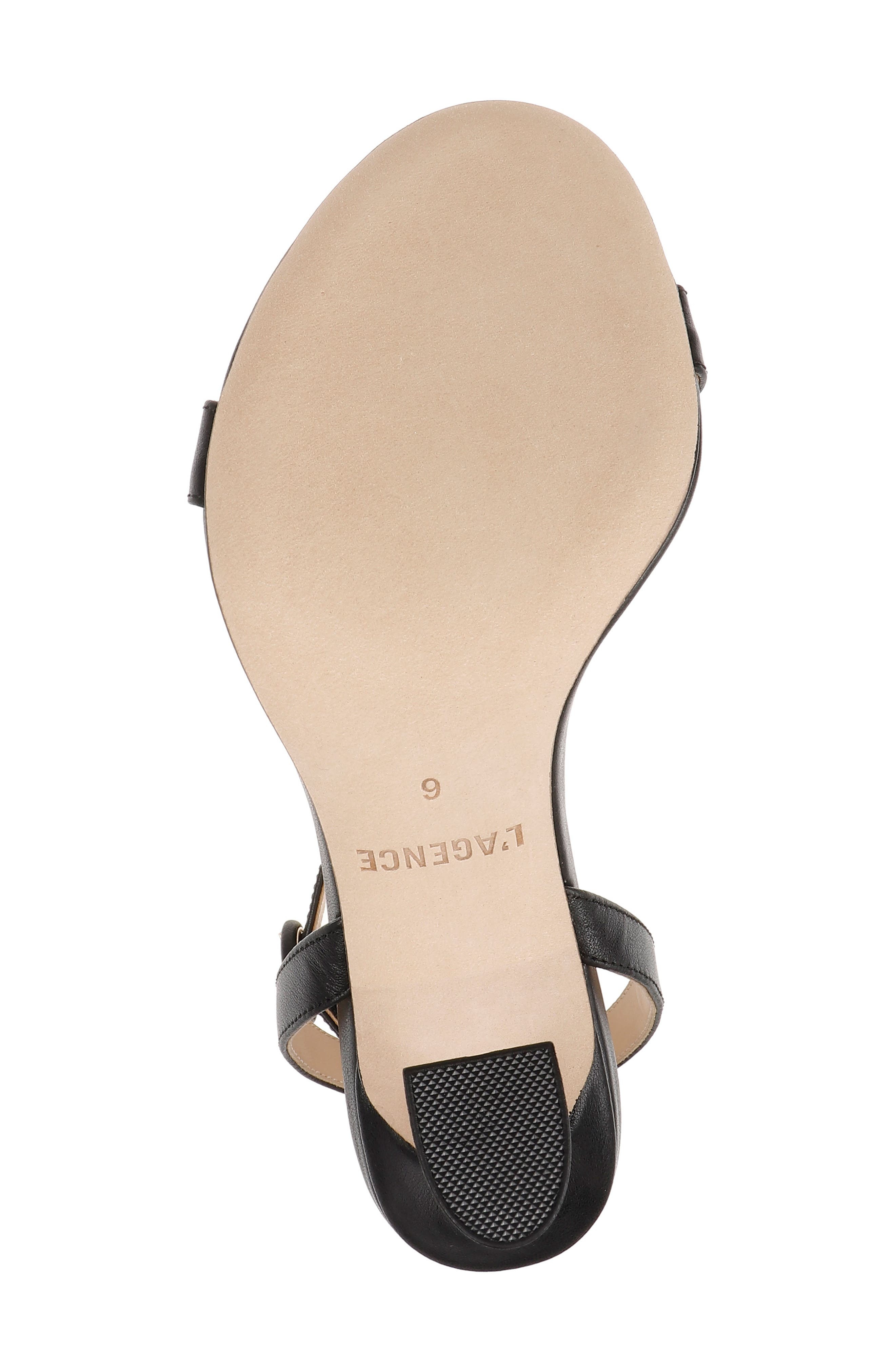 L'AGENCE Harriett Ankle Strap Sandal in Black Leather at Nordstrom - 6