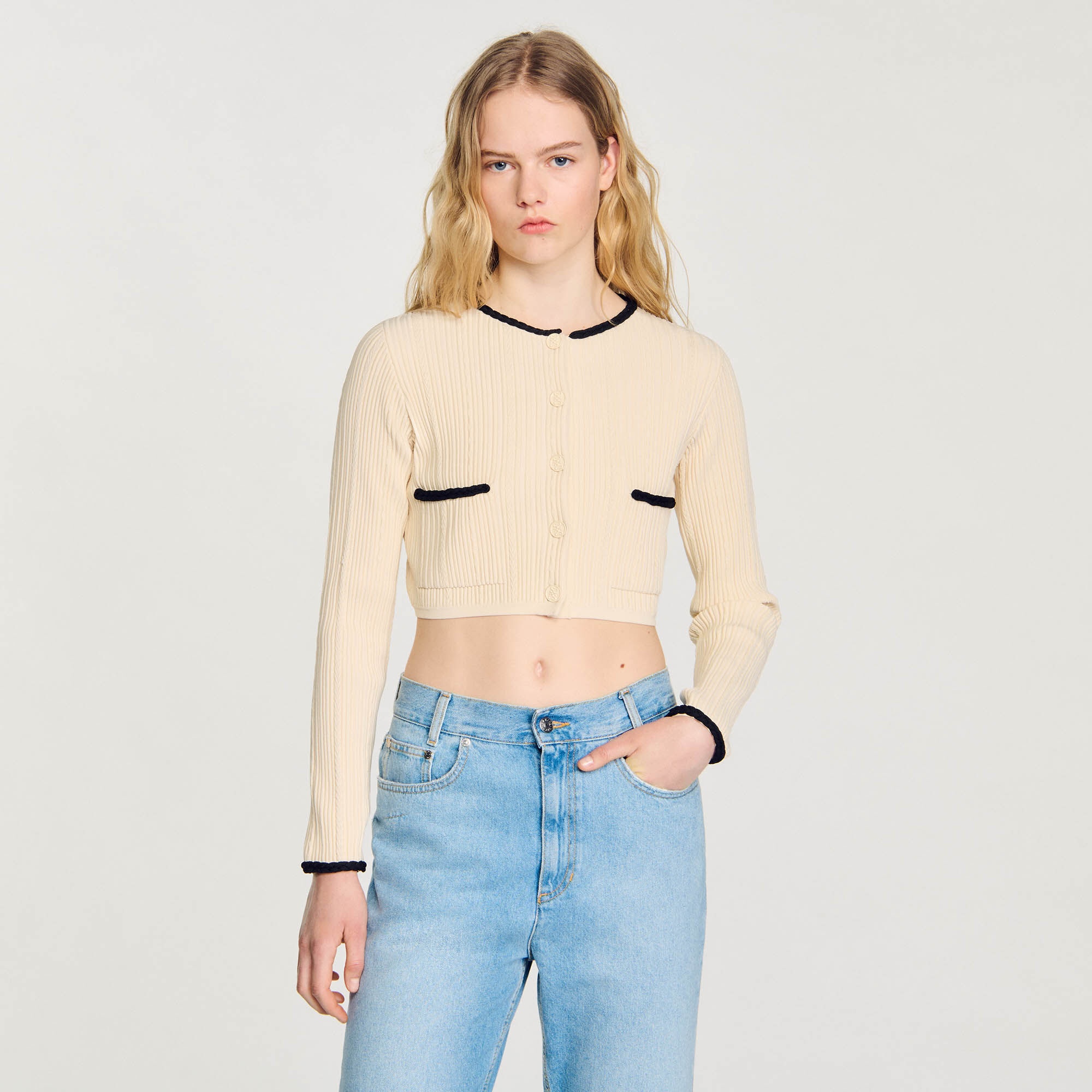 POINTELLE KNIT CARDIGAN - 5