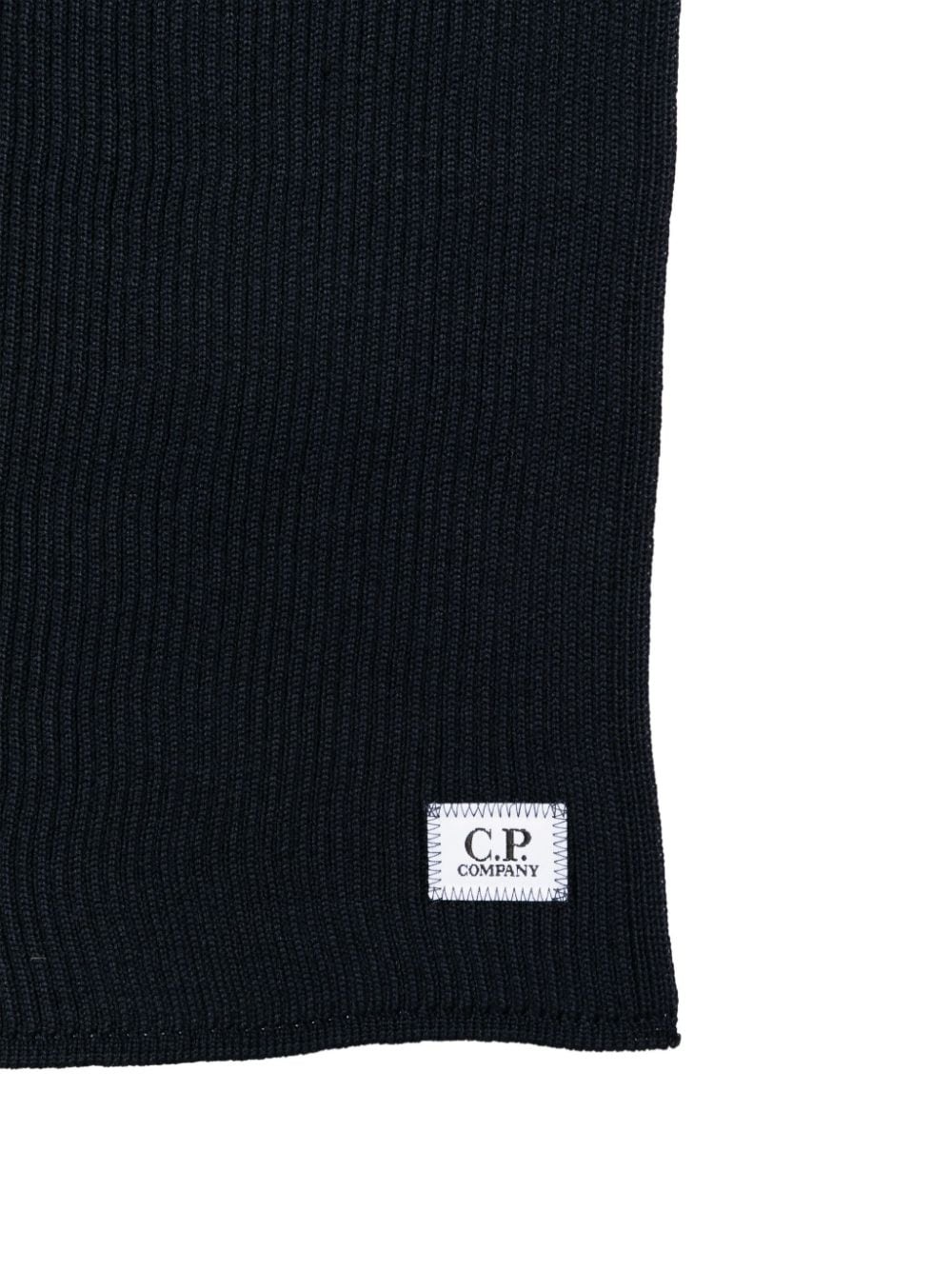 logo-patch scarf - 2