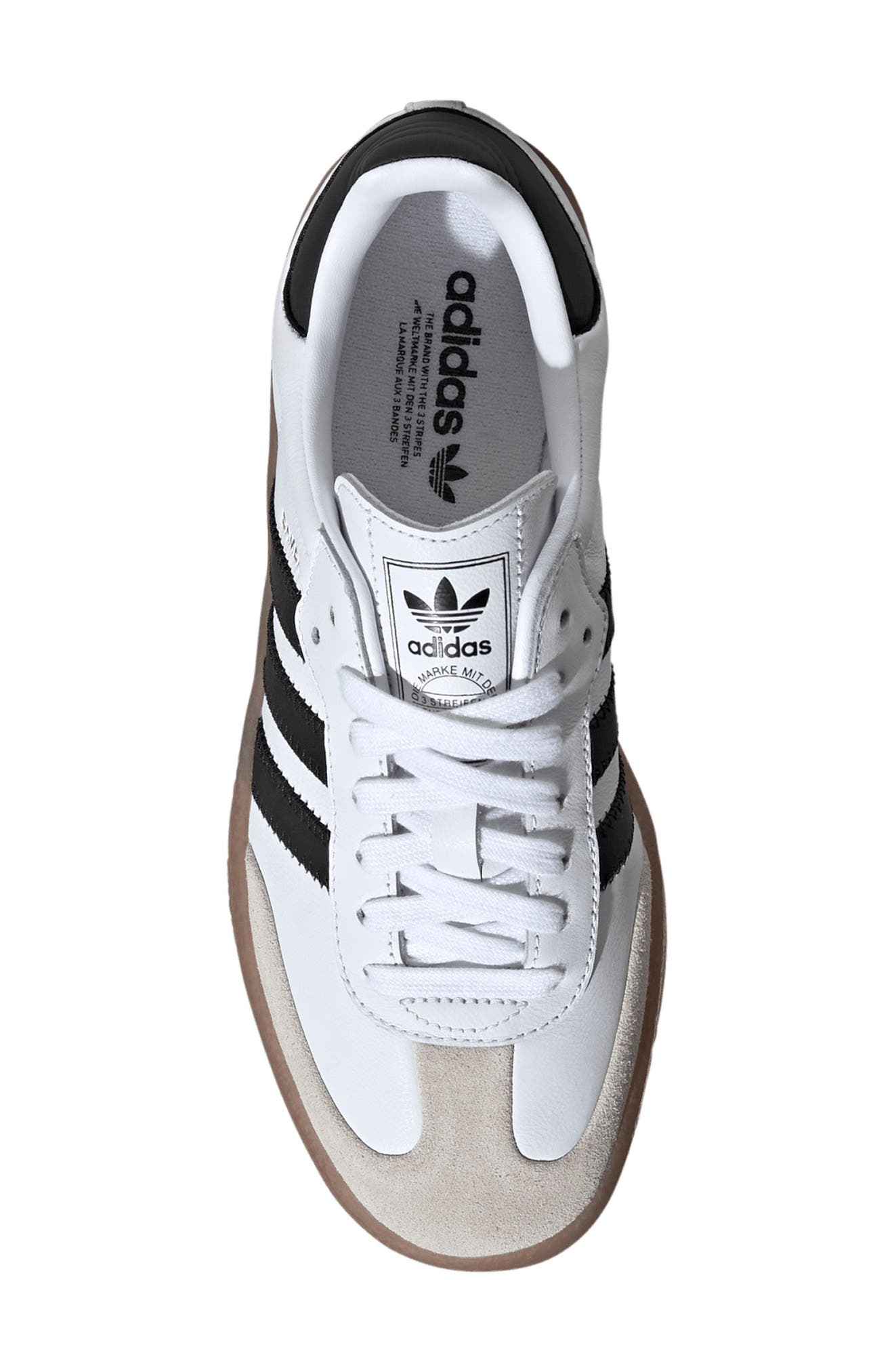 adidas Sambae Sneaker in White/Core Black/Gold Met. at Nordstrom - 4
