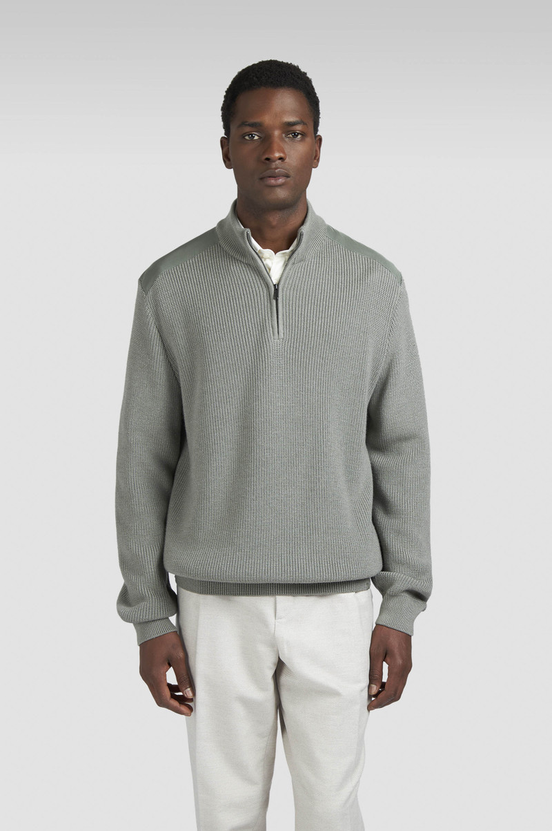 WOOL SILK HALF ZIP SWEATER WITH TYPHOON® SILK 6