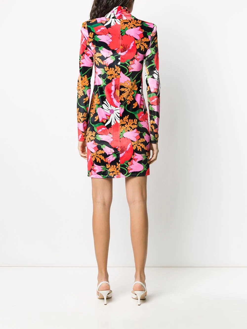 twisted floral-print dress - 4