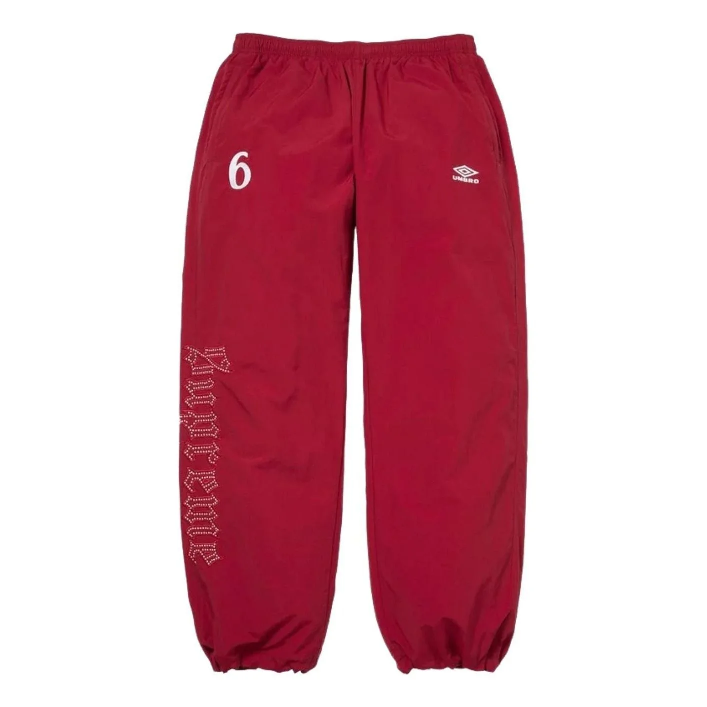 Supreme x Umbro SS26 Rhinestone Track Pant 'Red' SUP-SS26-332-RED - 1
