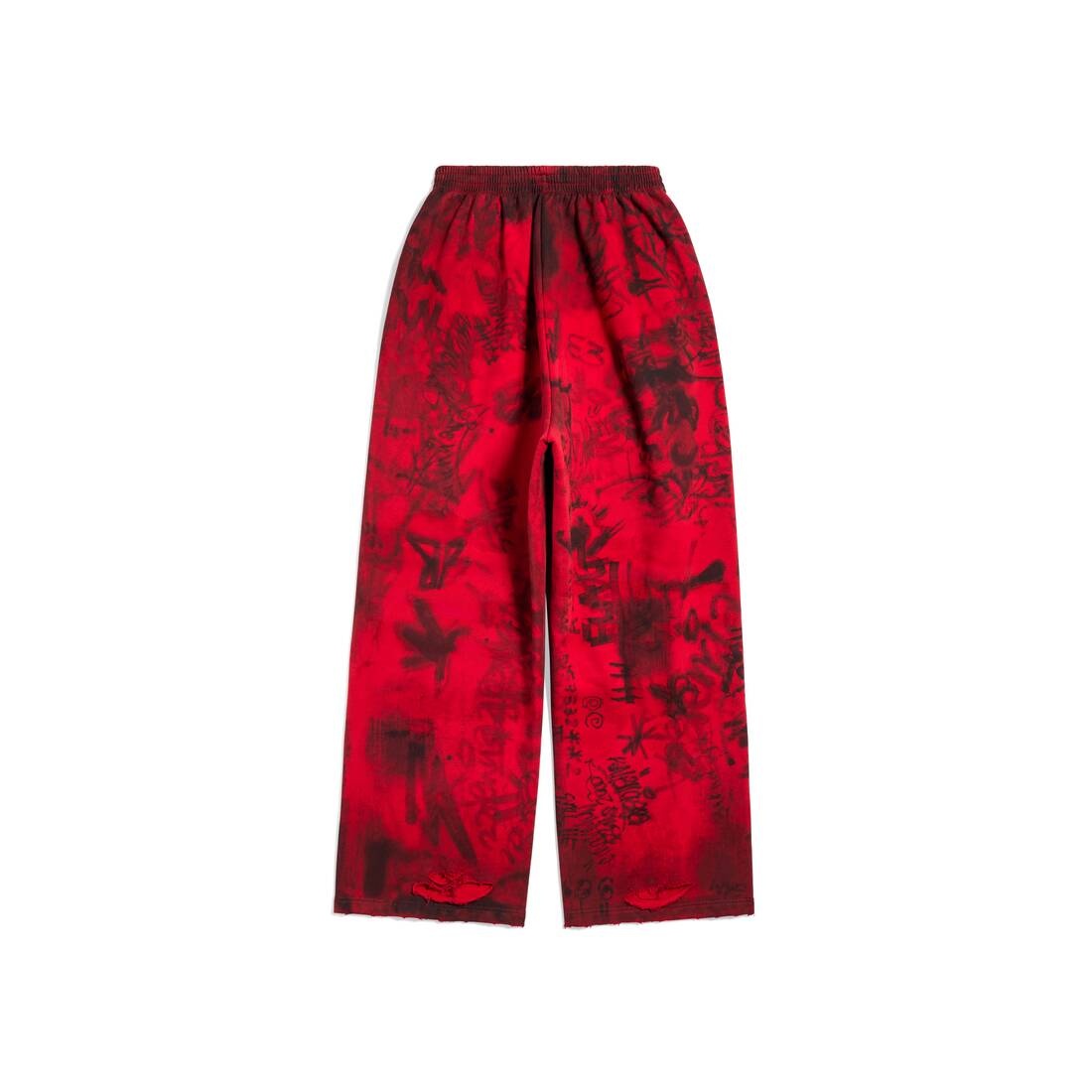 Skater Baggy Sweatpants in Red - 2