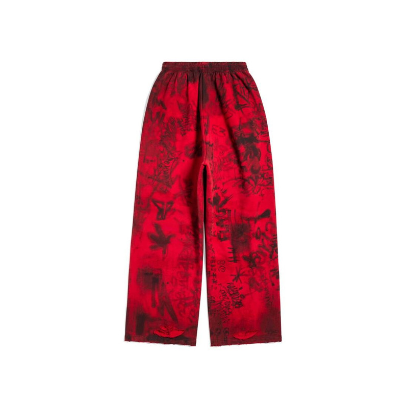 BALENCIAGA Skater Baggy Sweatpants in Red outlook
