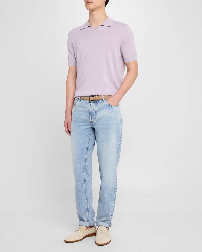 Brunello Cucinelli Men's Slim Light-Wash Denim Jeans outlook