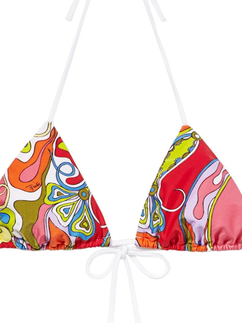 PUCCI Orchidee-print bikini top outlook