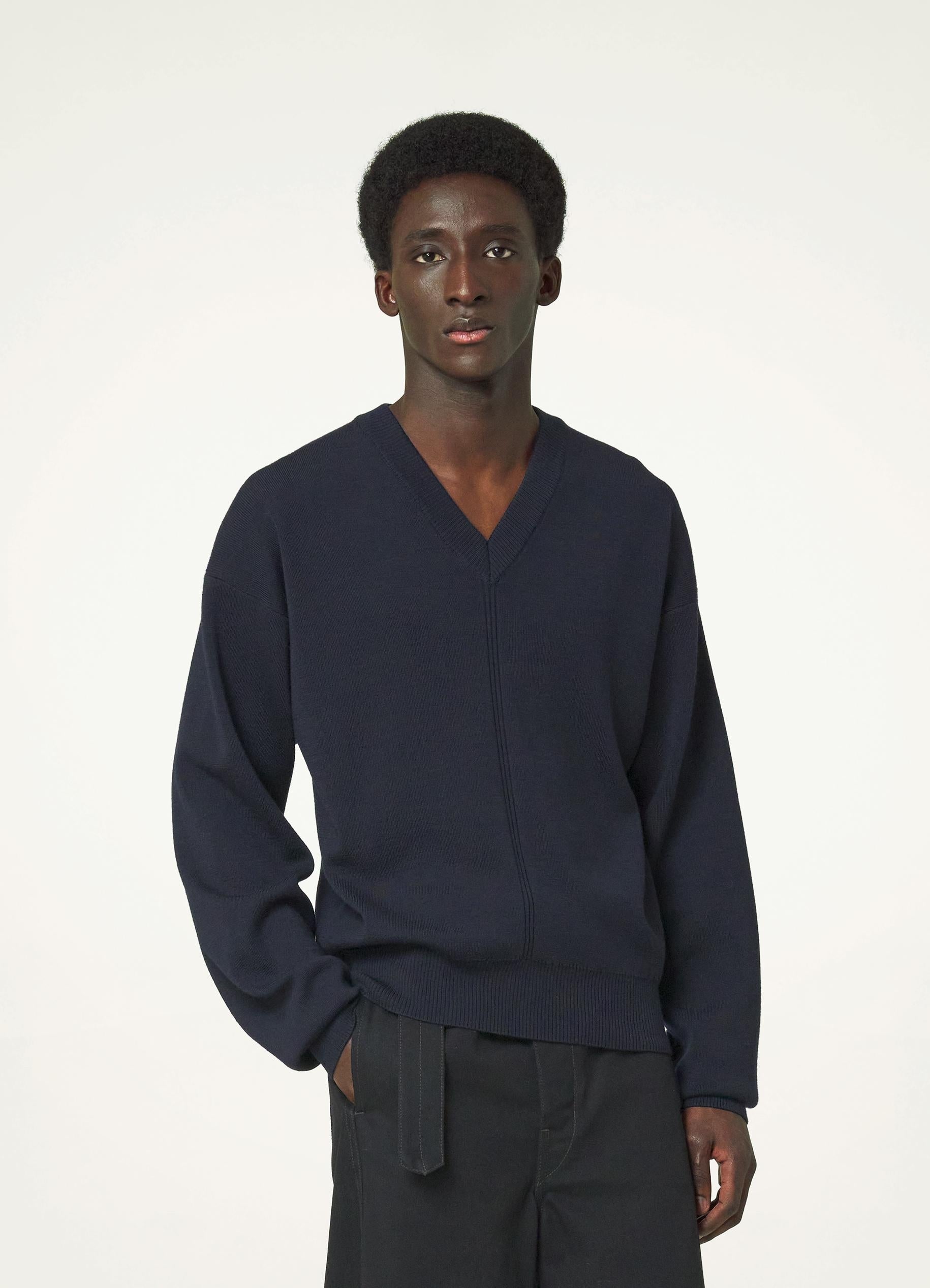 Lemaire V-NECK JUMPER | REVERSIBLE