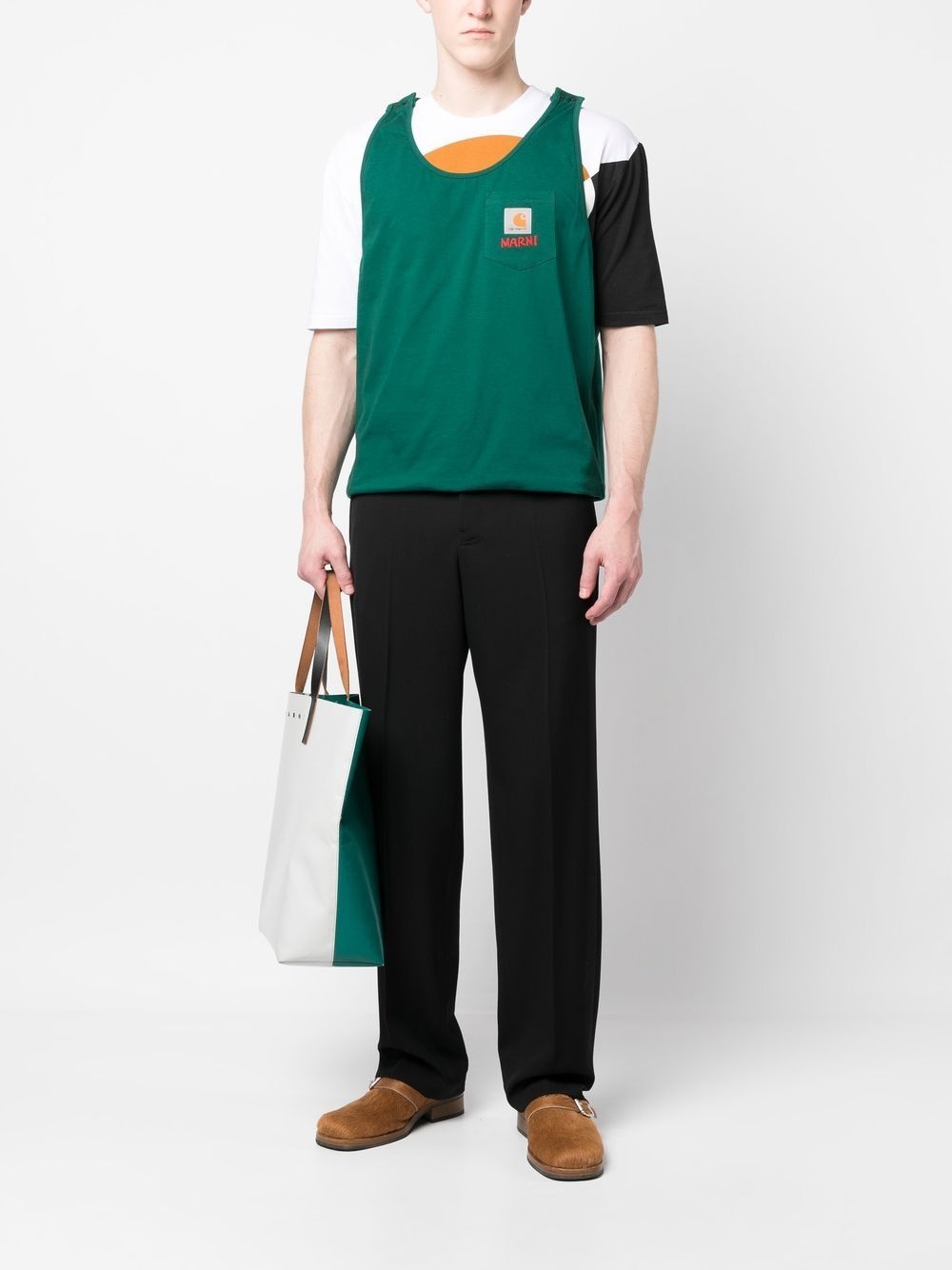 x Carhartt WIP colour-block T-shirt - 2