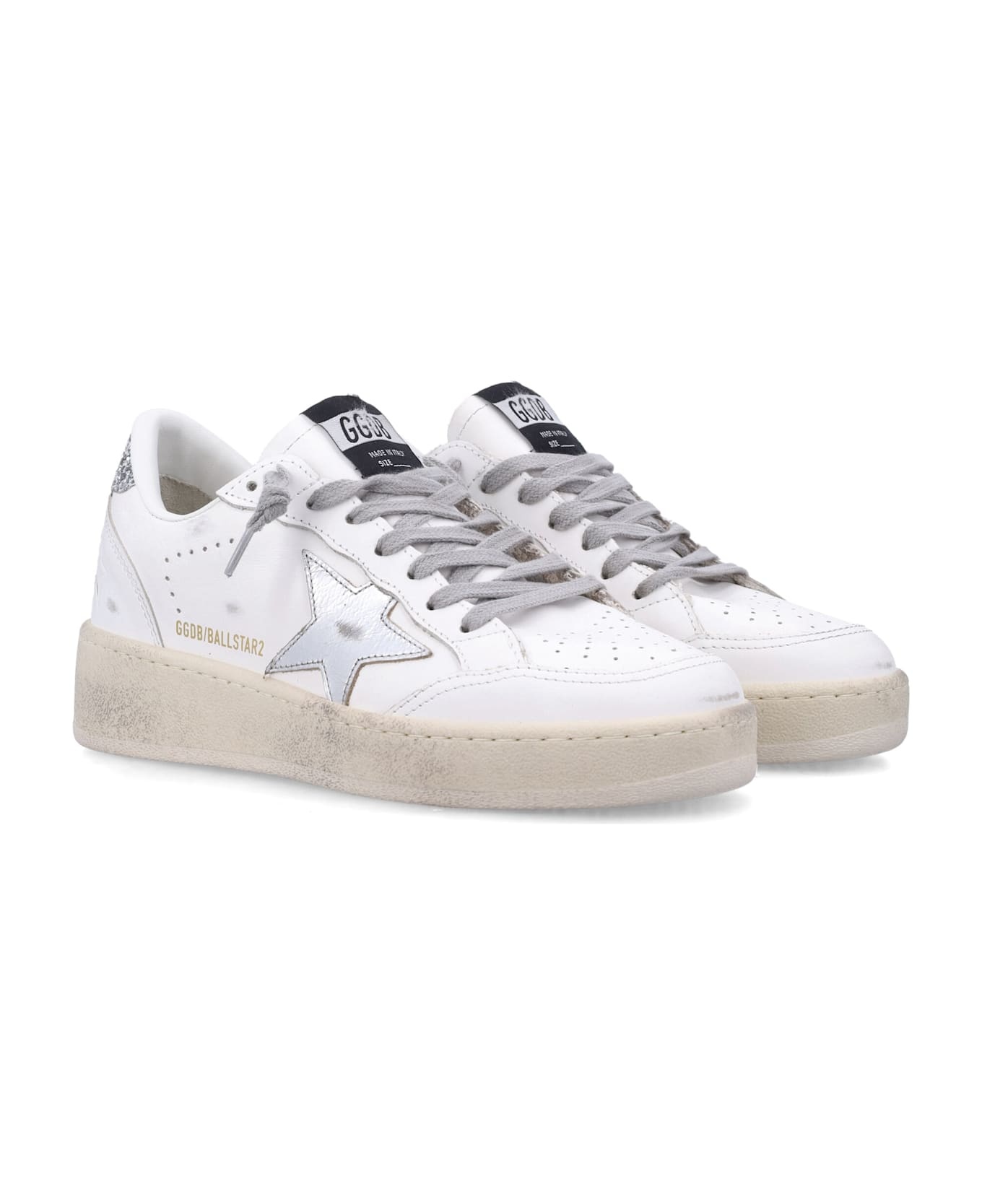 'ball Star' White Leather Sneakers - 2