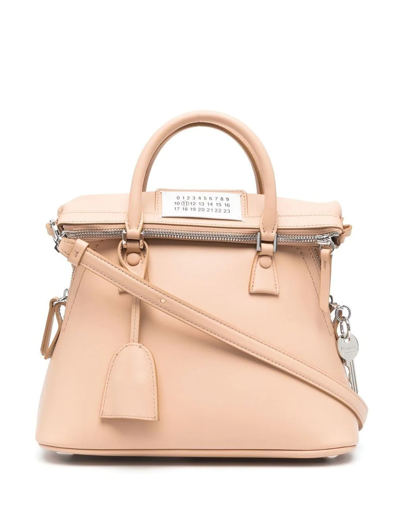 key-detail leather tote bag 1