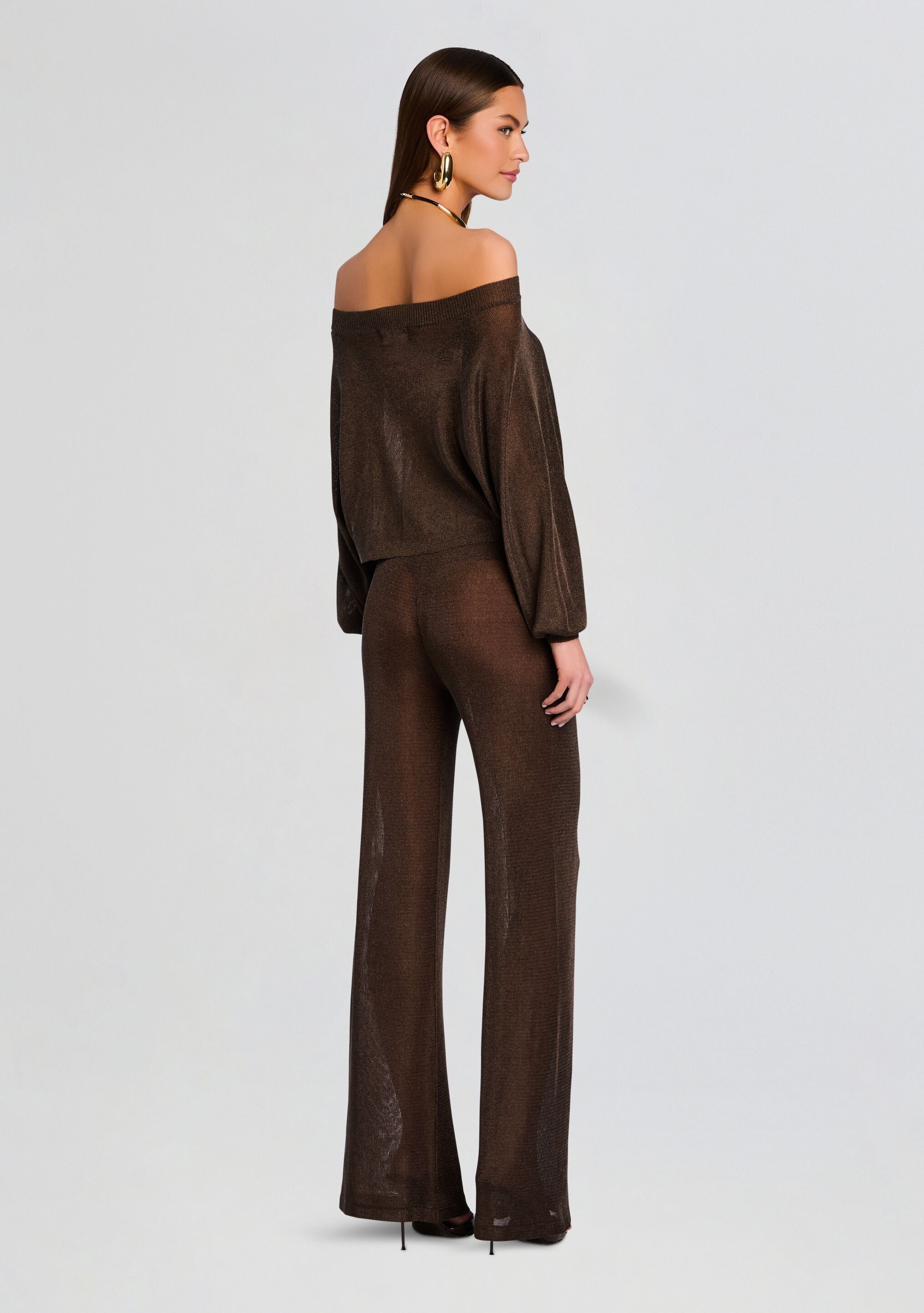 FELICITY METALLIC KNIT TOP - 4