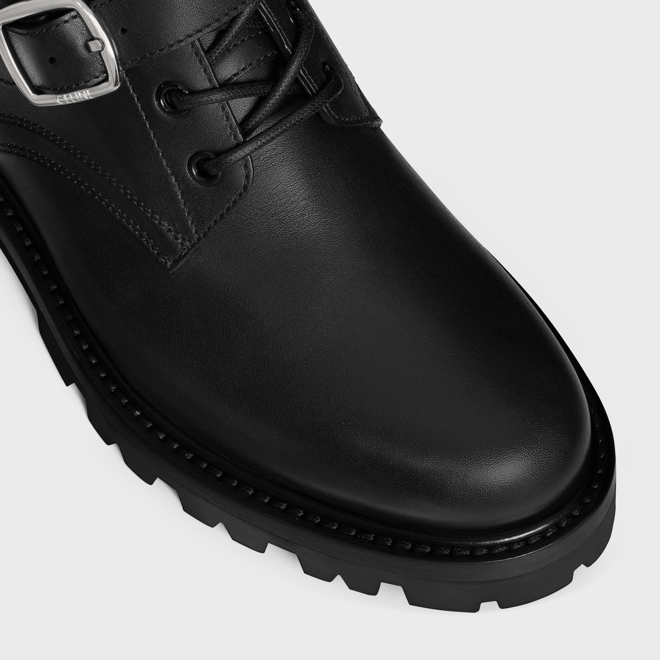 CELINE MAGGIE BUCKLE ZIPPED BOOT in SHINY BULL - 6