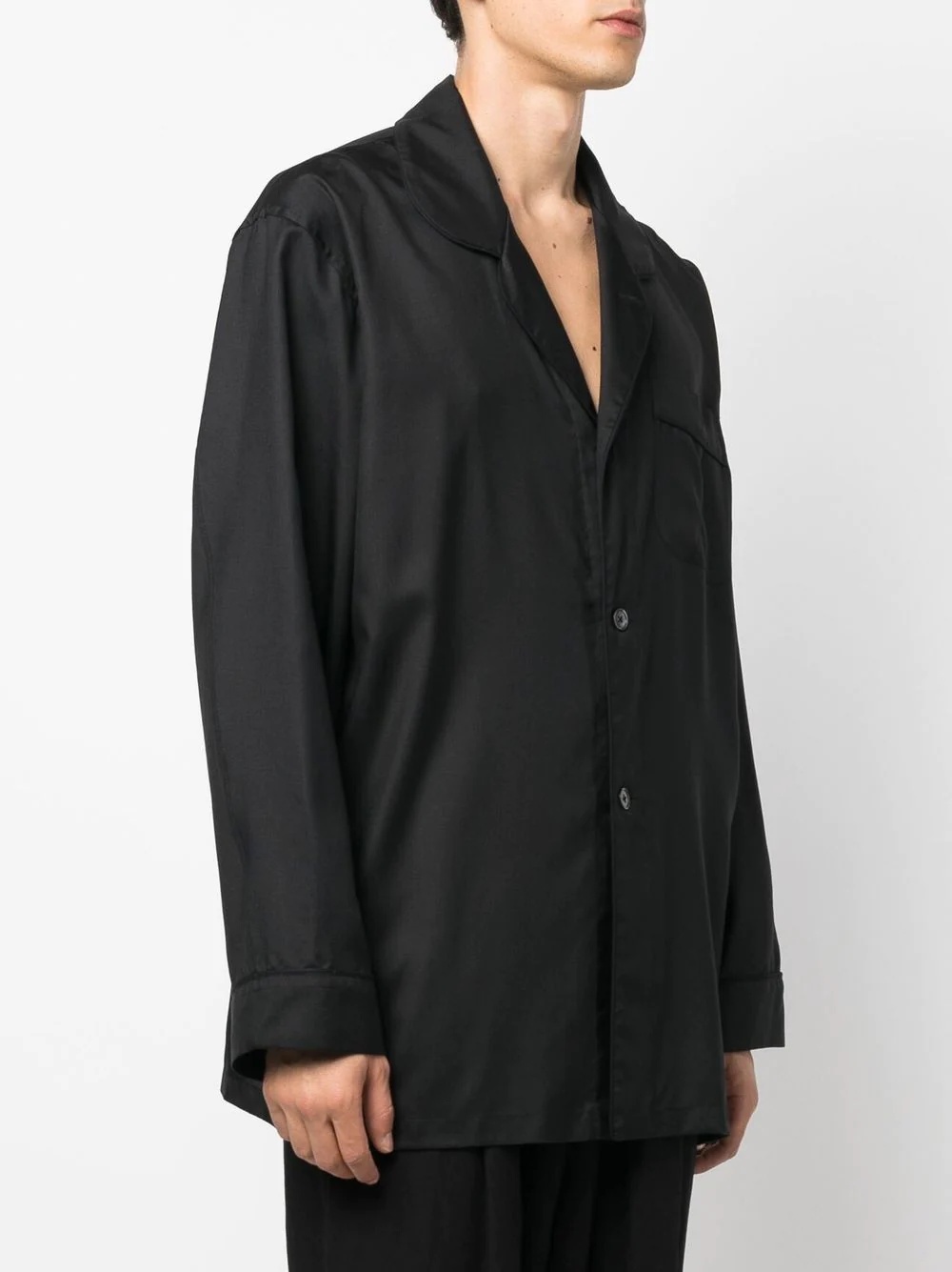long-sleeve silk shirt - 4