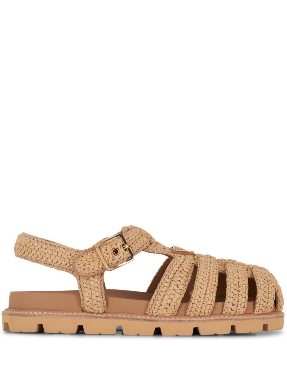 raffia caged sandals - 1