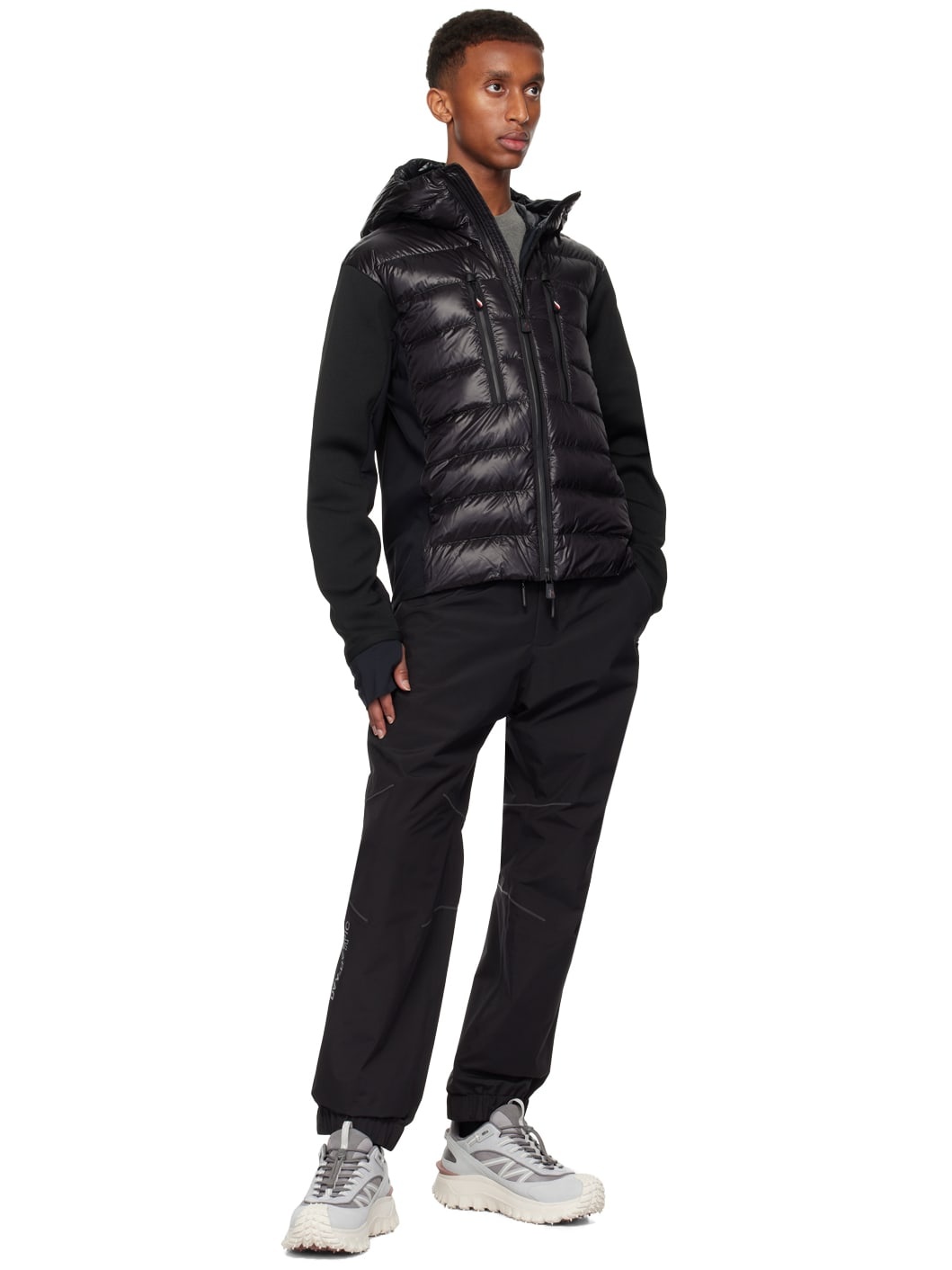 Black Paneled Down Jacket - 5