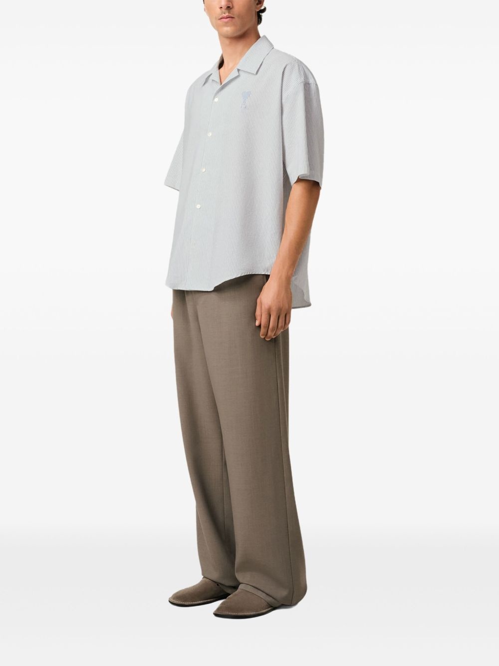 camp-collar short-sleeve shirt - 3