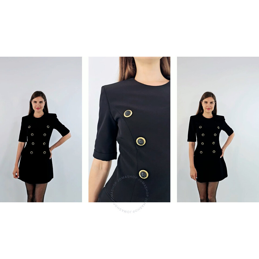 Balmain Button Crepe Dress - 1