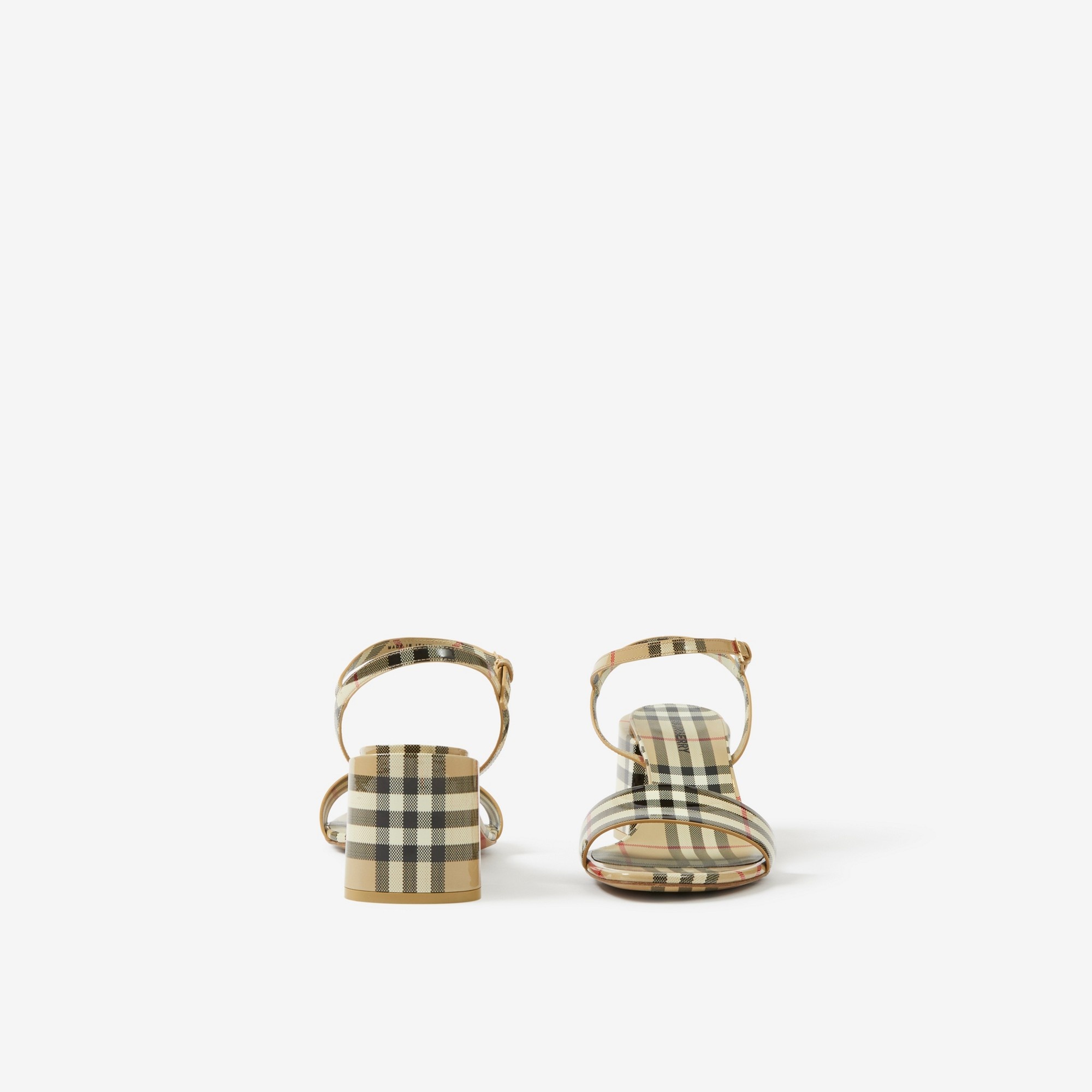 Vintage Check Patent Leather Sandals - 4