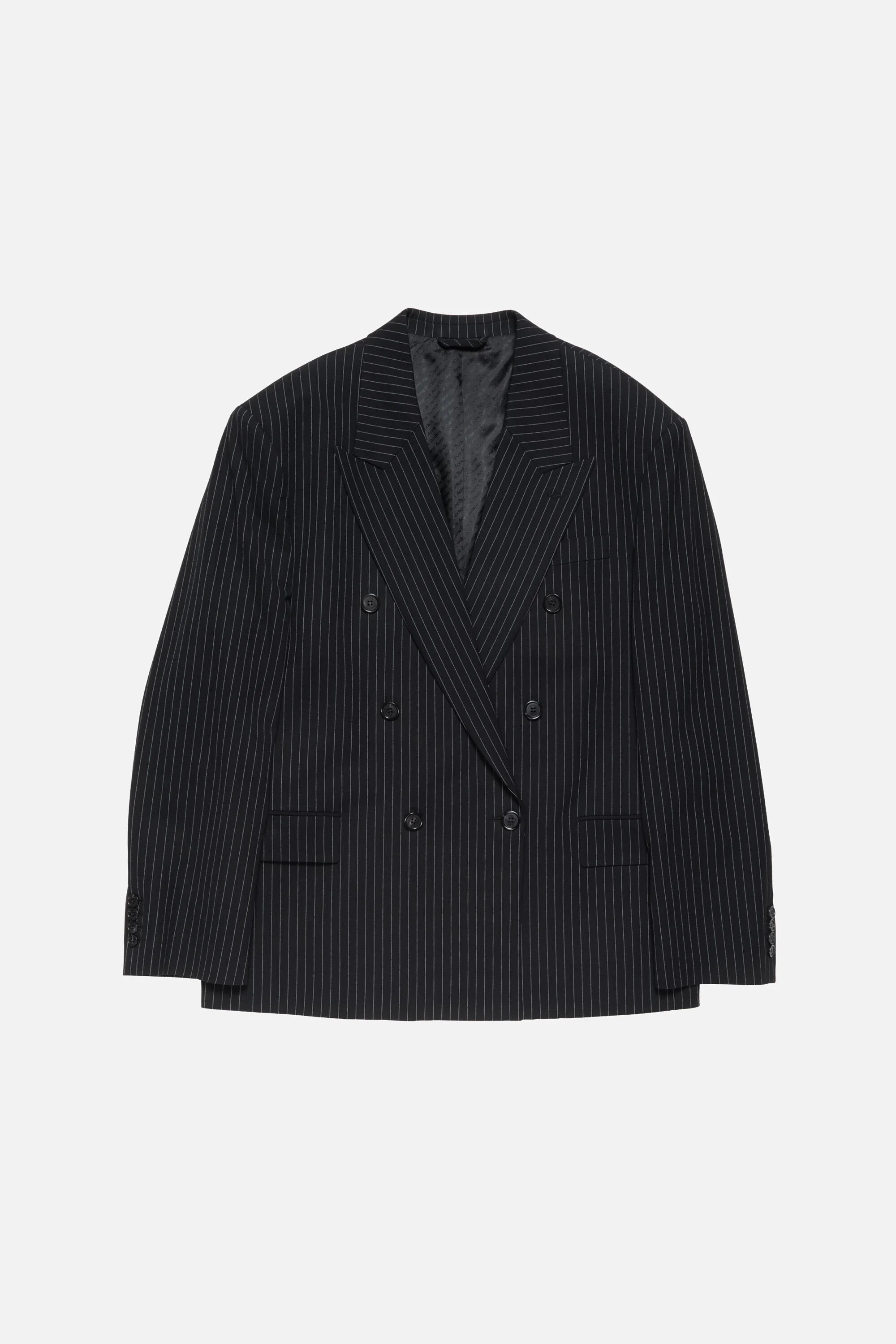 Double-breasted suit jacket - Navy/white - 1
