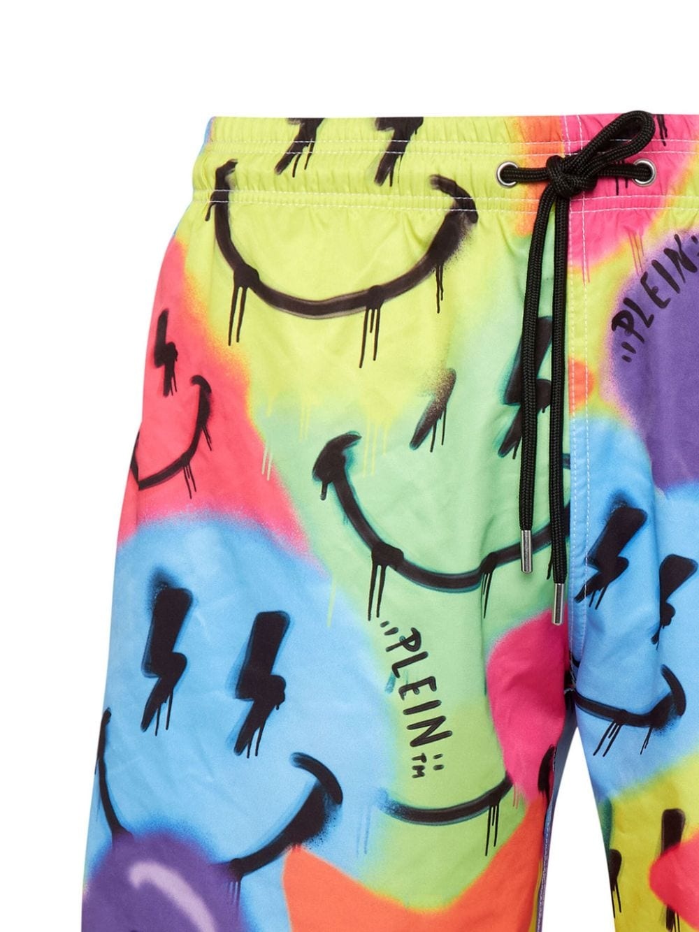 smiley face-print swim trunks - 2