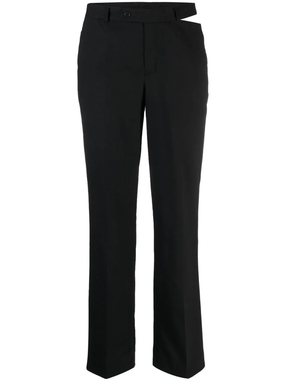 straight-leg wool trousers - 1