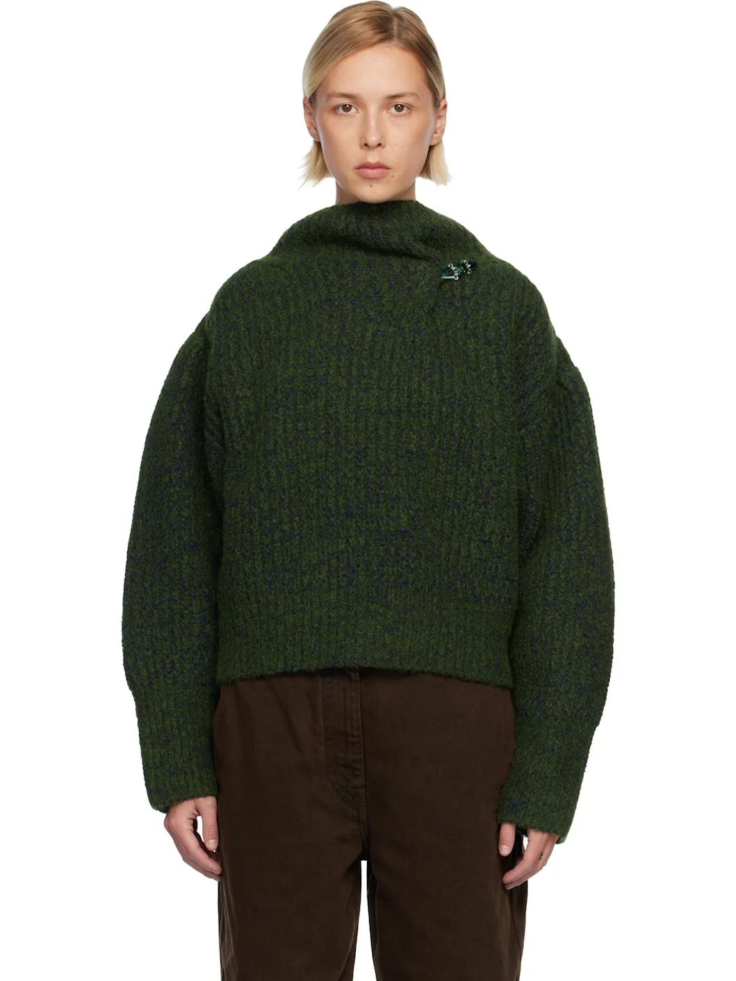 Green Wool Turtleneck - 1