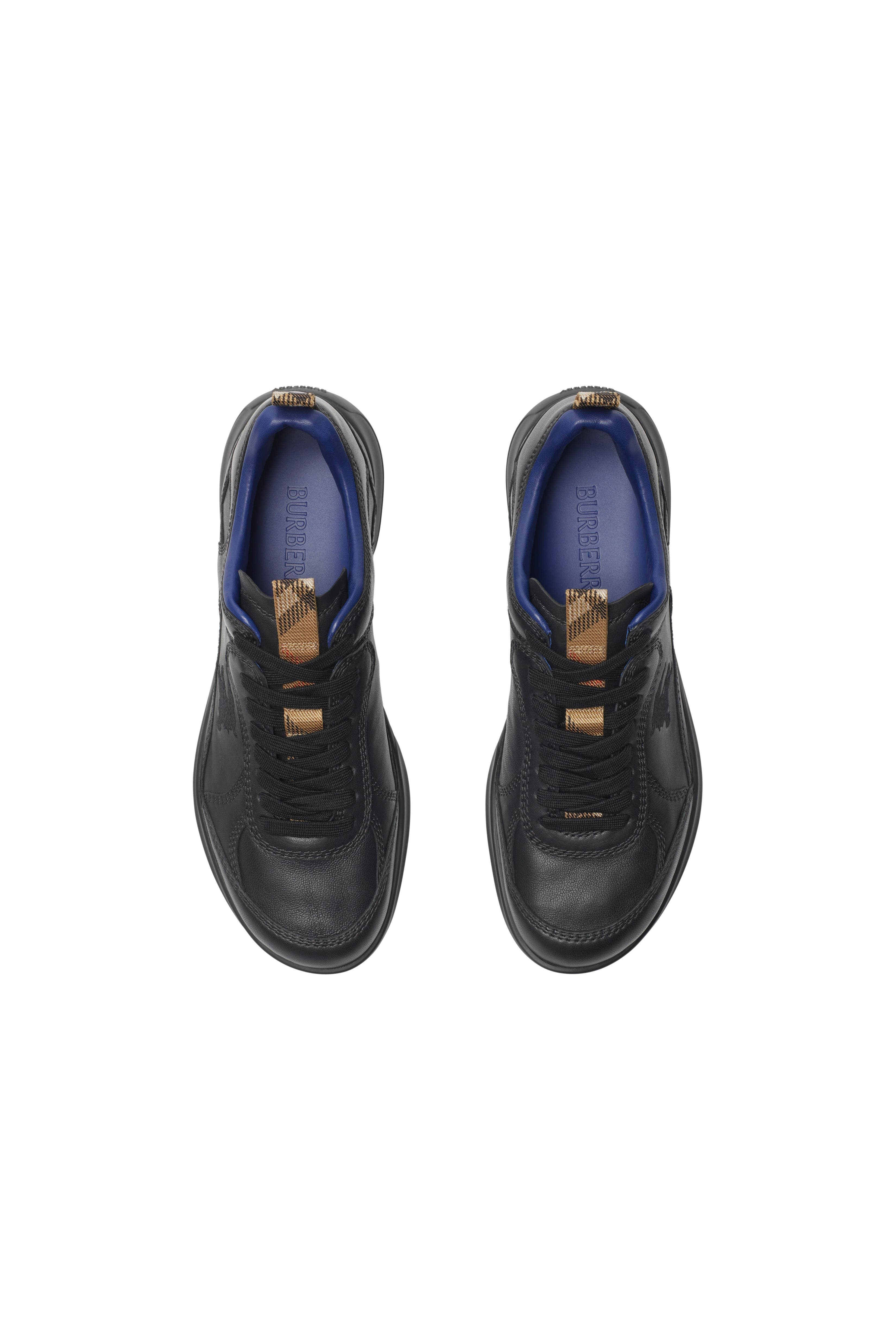 burberry Leather Matrix Sneakers in Black at Nordstrom - 5