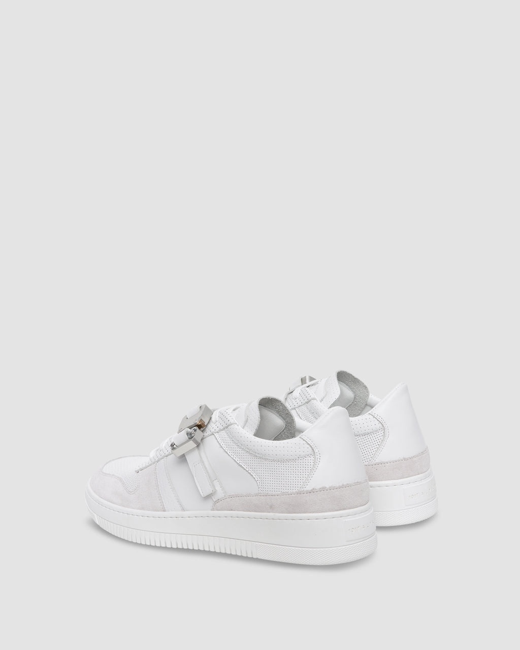 LEATHER BUCKLE LOW TRAINER - 4