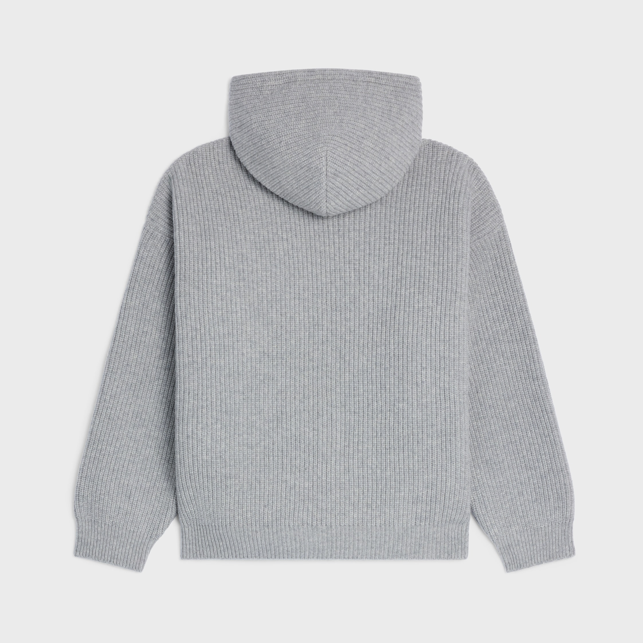 hooded sweater IN RIBBED WOOL - 2