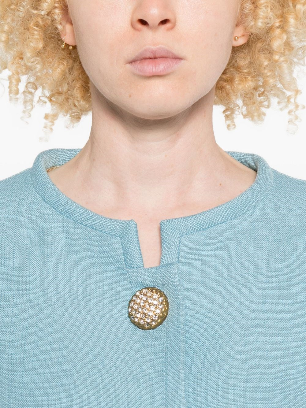 Short collarless jacket - 3