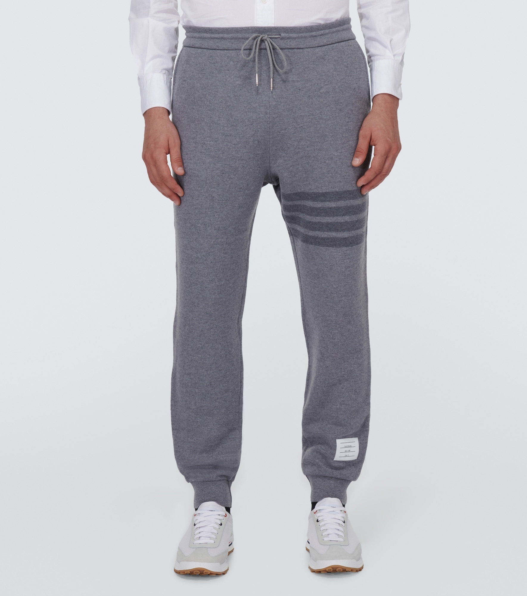 4-Bar virgin wool sweatpants - 3