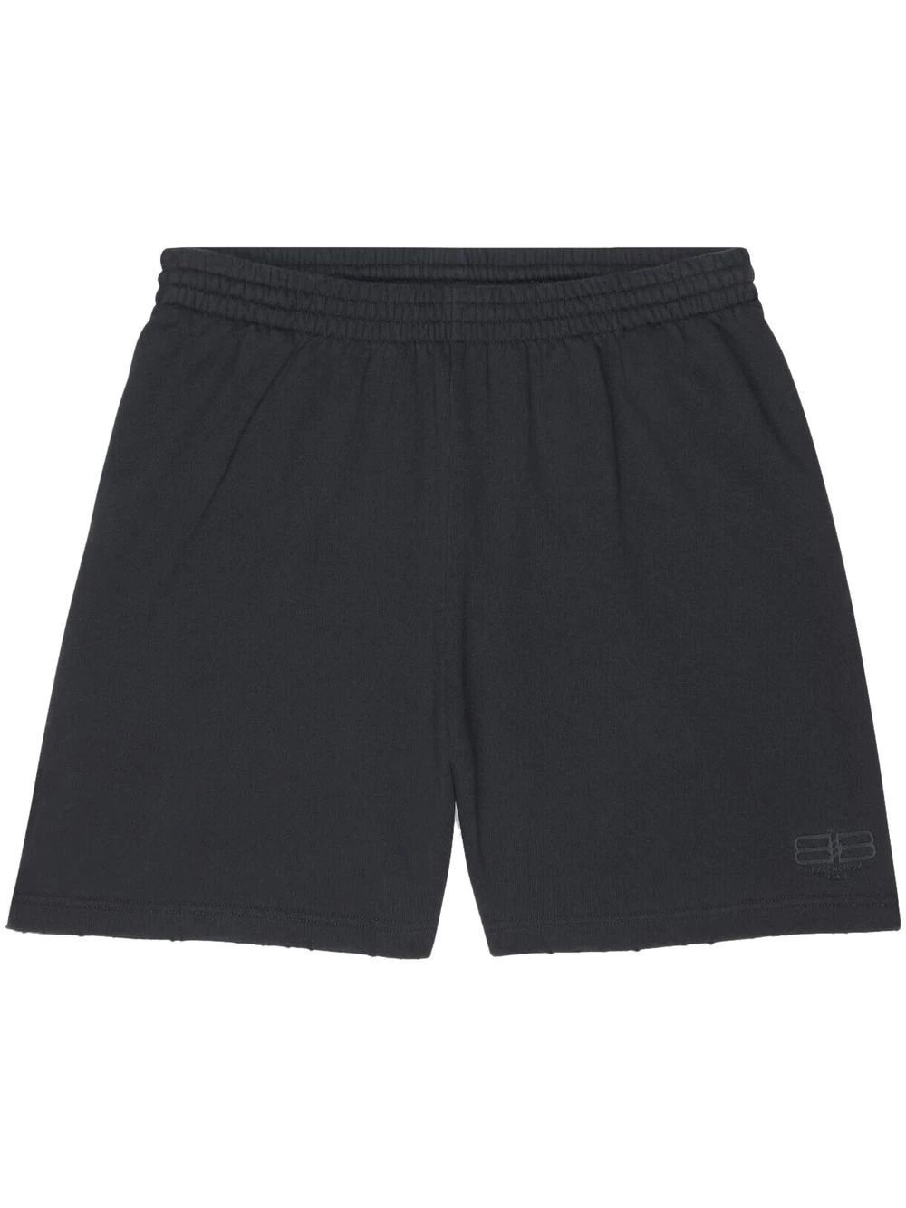 washed cotton track shorts - 1