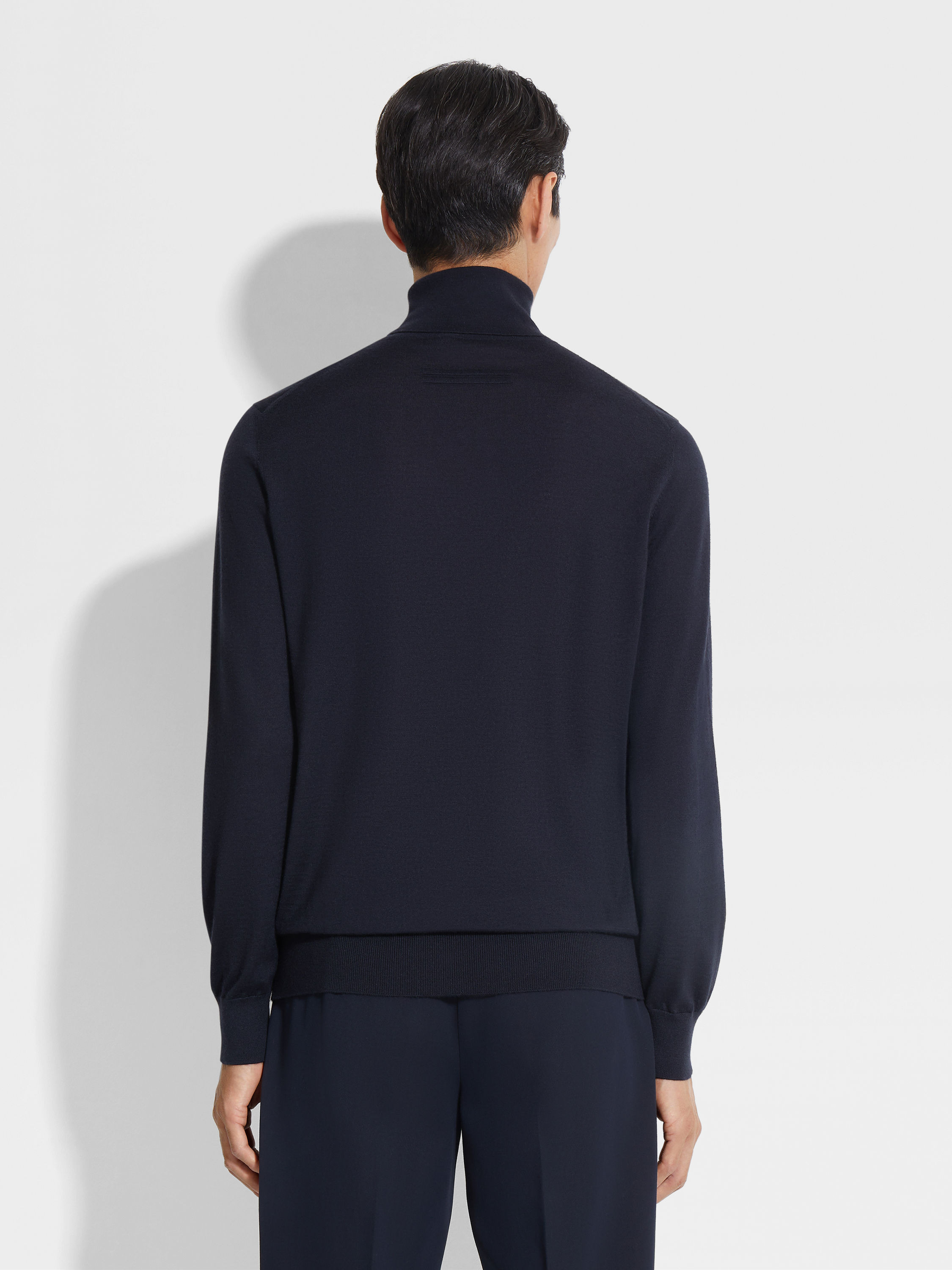 NAVY BLUE CASHSETA TURTLENECK - 5