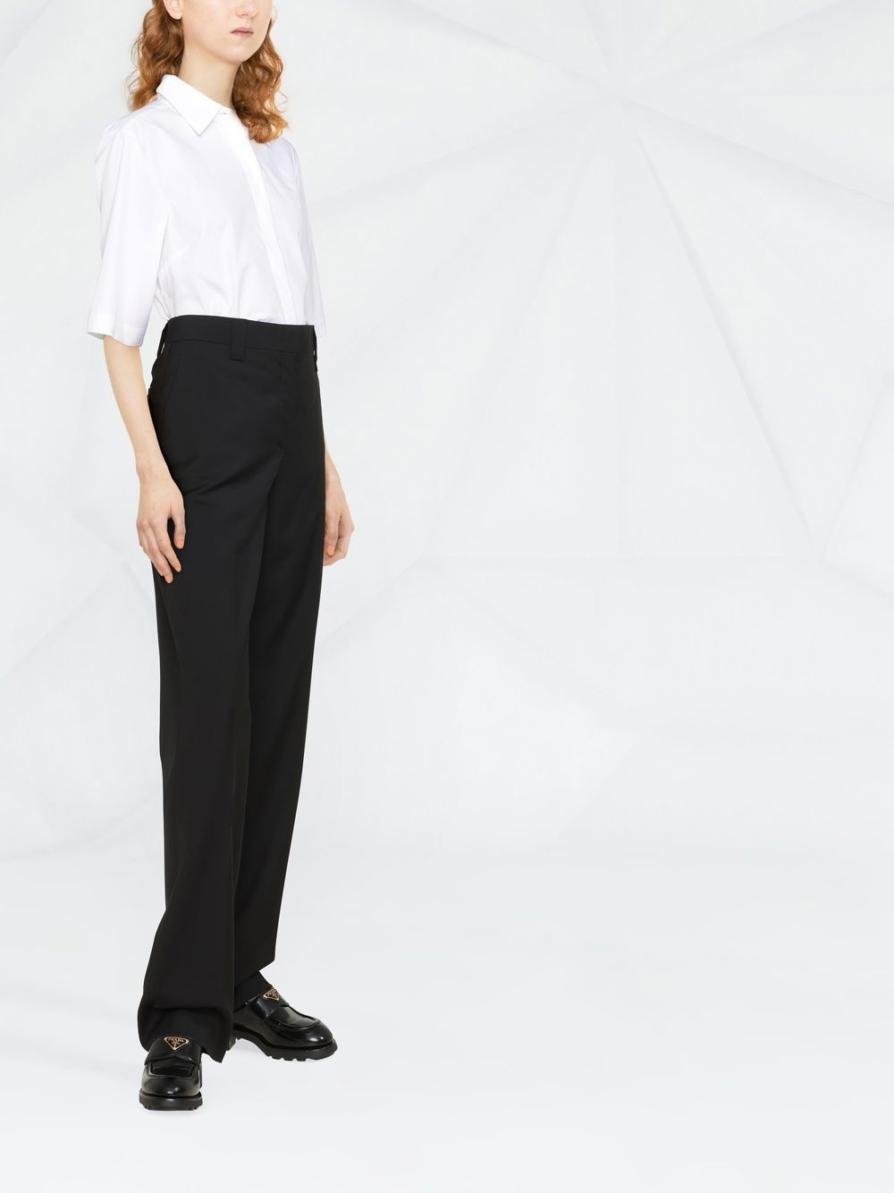 tailored logo-plaque trousers - 4
