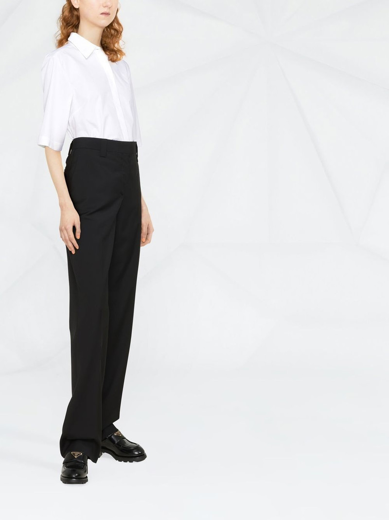 tailored logo-plaque trousers 4