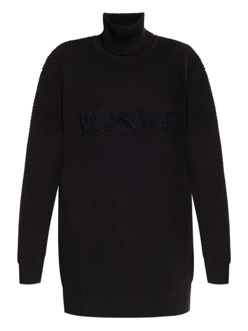 textured high-neck jumper 1