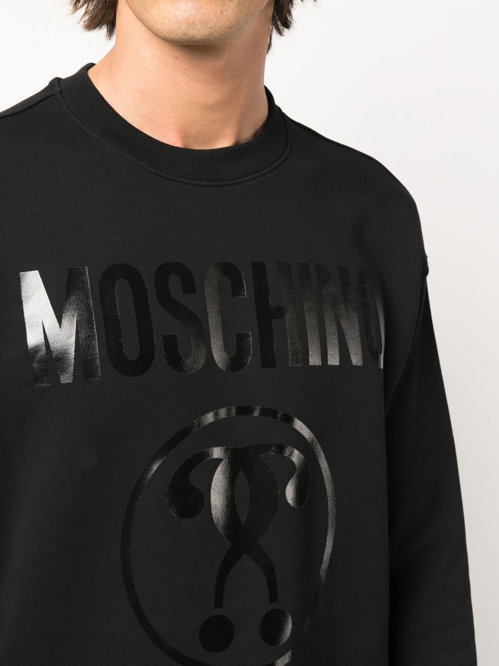 logo-print cotton sweatshirt - 5