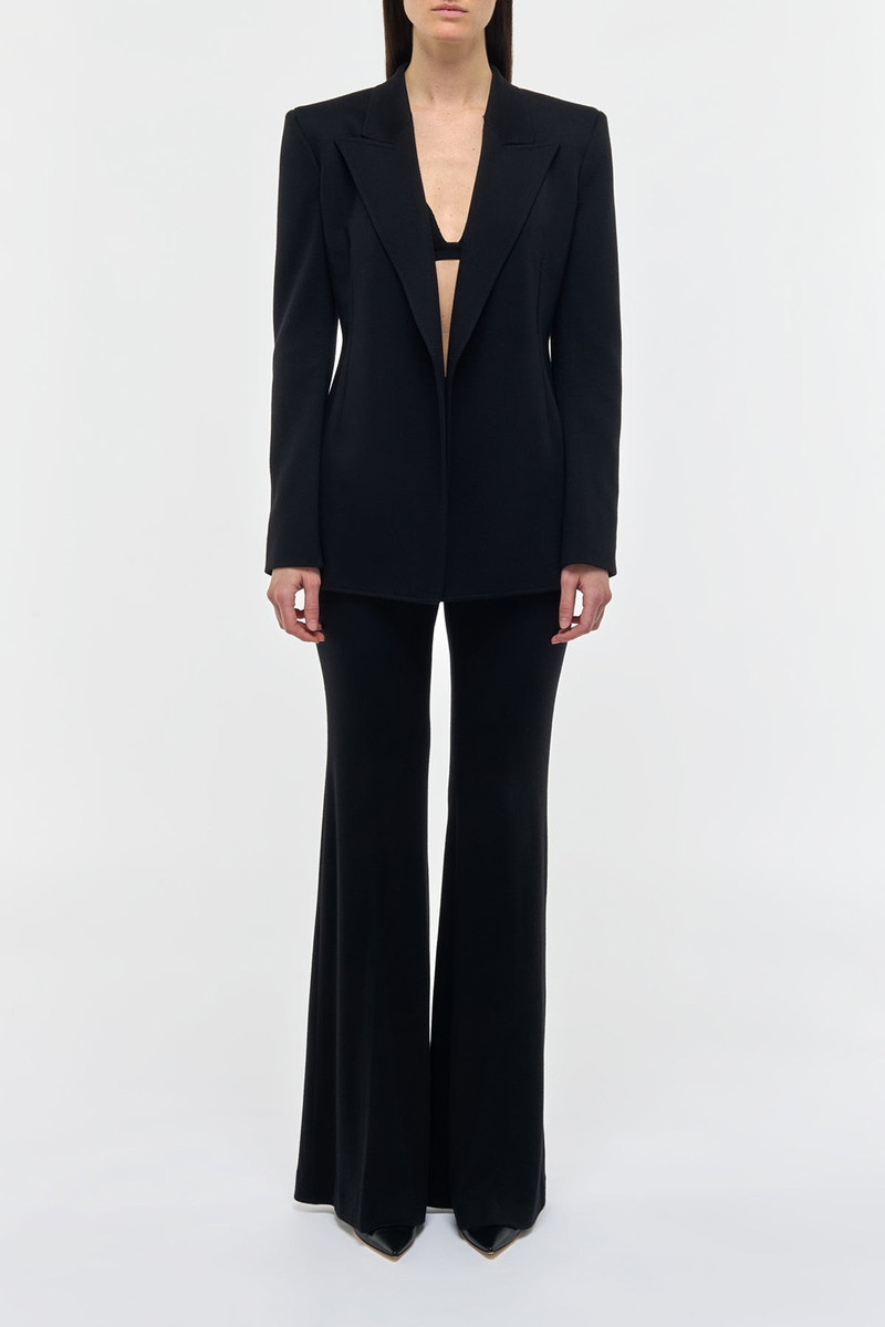 GABRIELA HEARST Rhein Flare Pant in Black Cashmere Jersey outlook