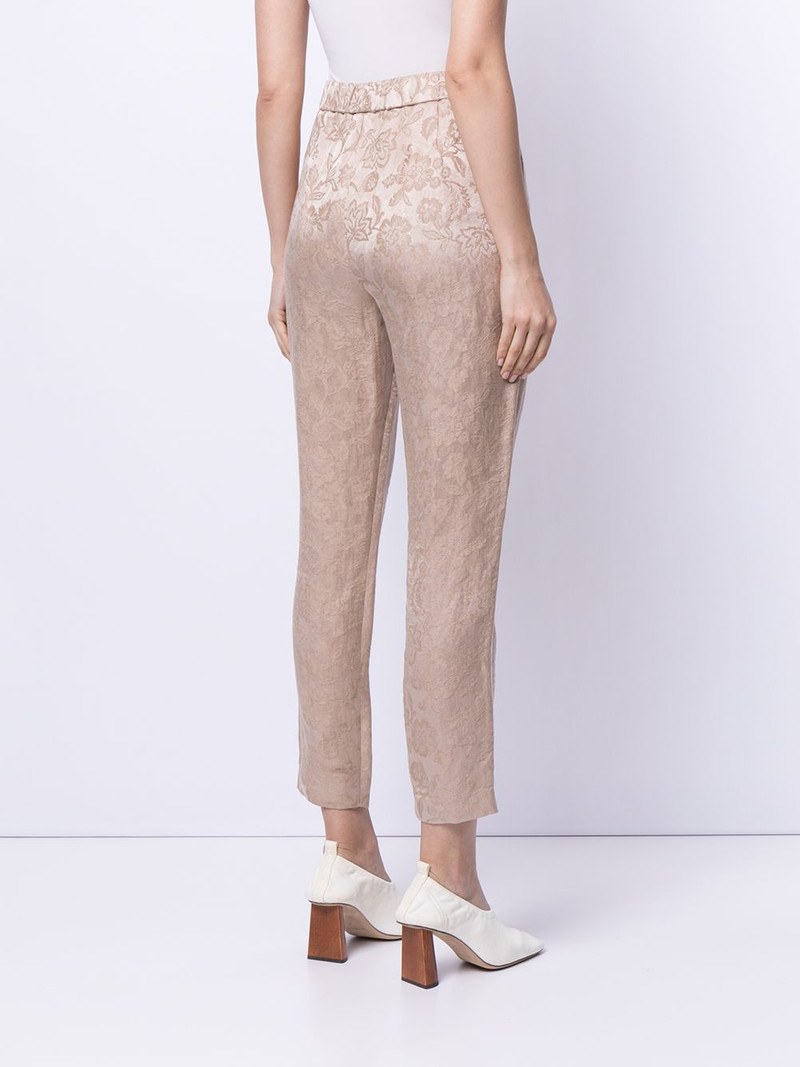 high-rise cropped jacquard trousers 4