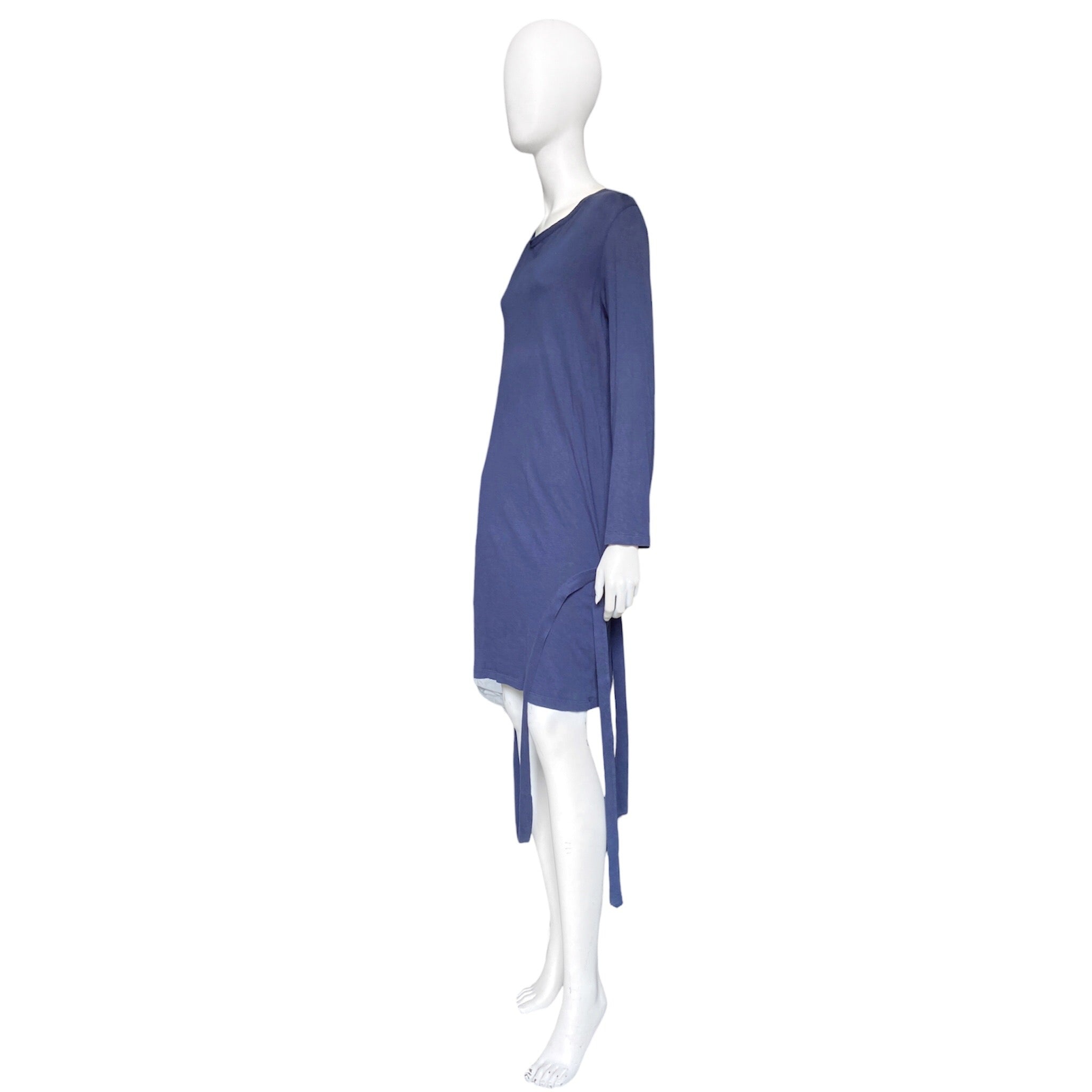 Ann Demeulemeester blue bondage strap long sleeve top dress 38 - 2