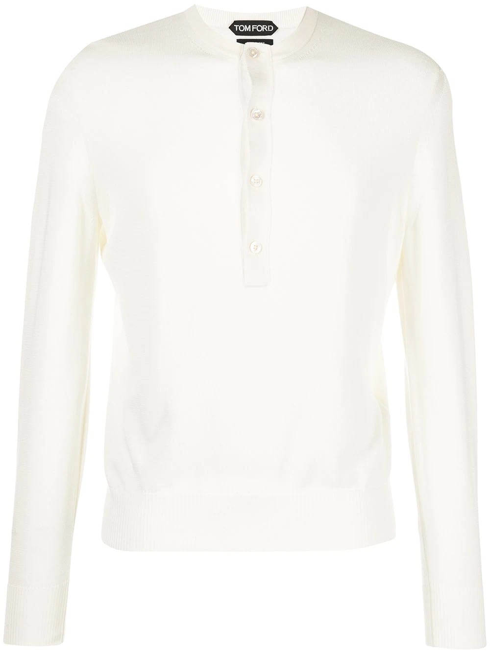 Henley silk T-shirt - 1