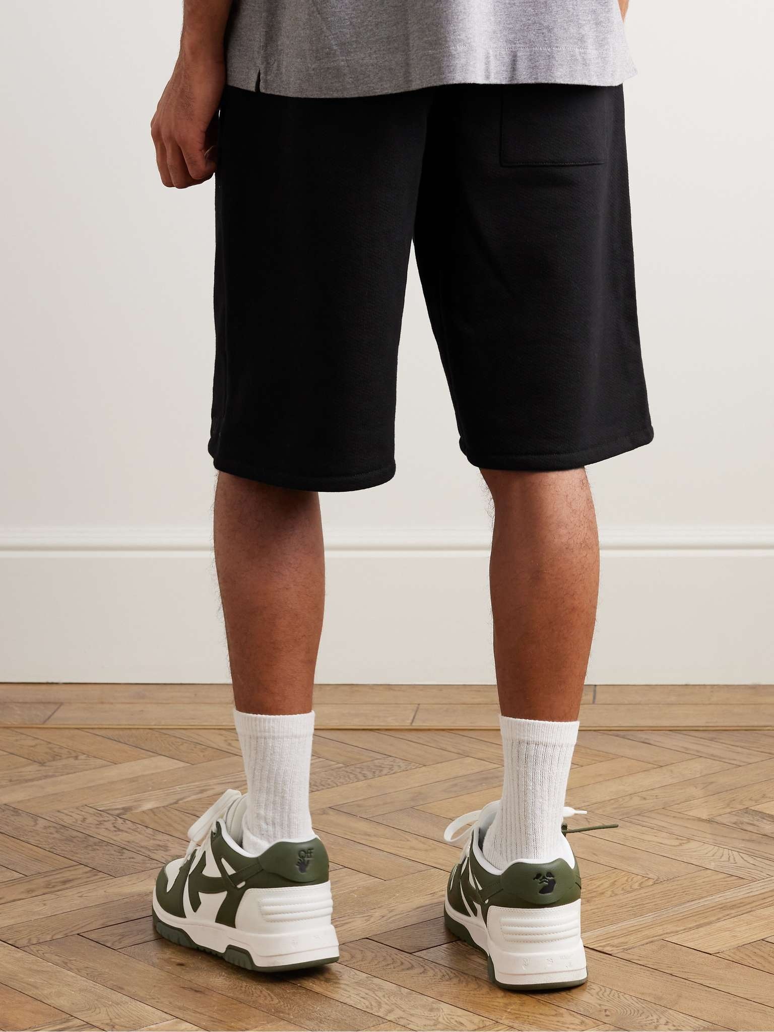 Skate Straight-Leg Logo-Embroidered Cotton-Jersey Drawstring Shorts - 4